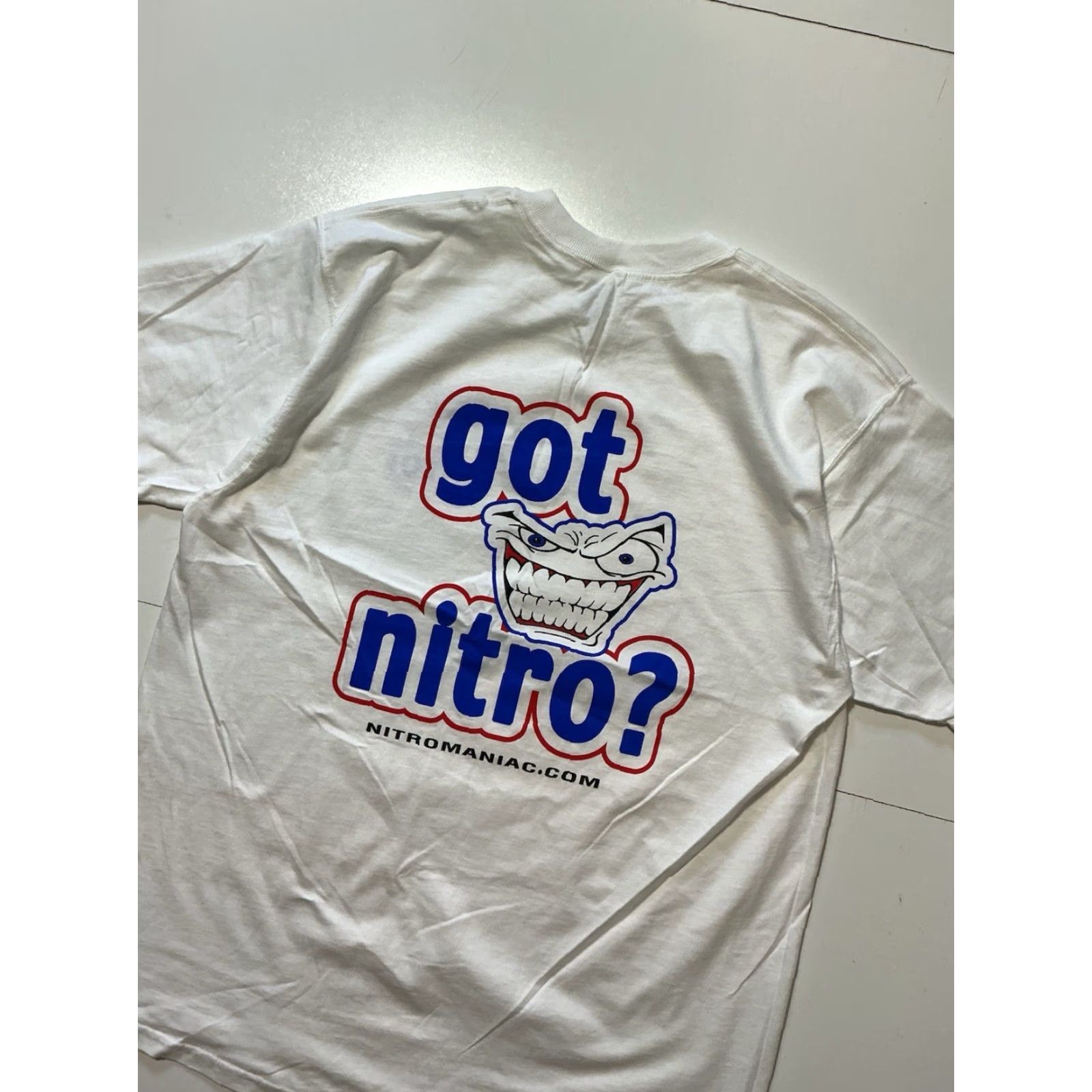Fruit Of The Loom VINTAGE Nitro Maniac “Got Nitro?” Racing Pit Crew White Graphic S/S T-Shirt XL Mens Shirt Size US XL / EU 56 / 4 - 5 Thumbnail