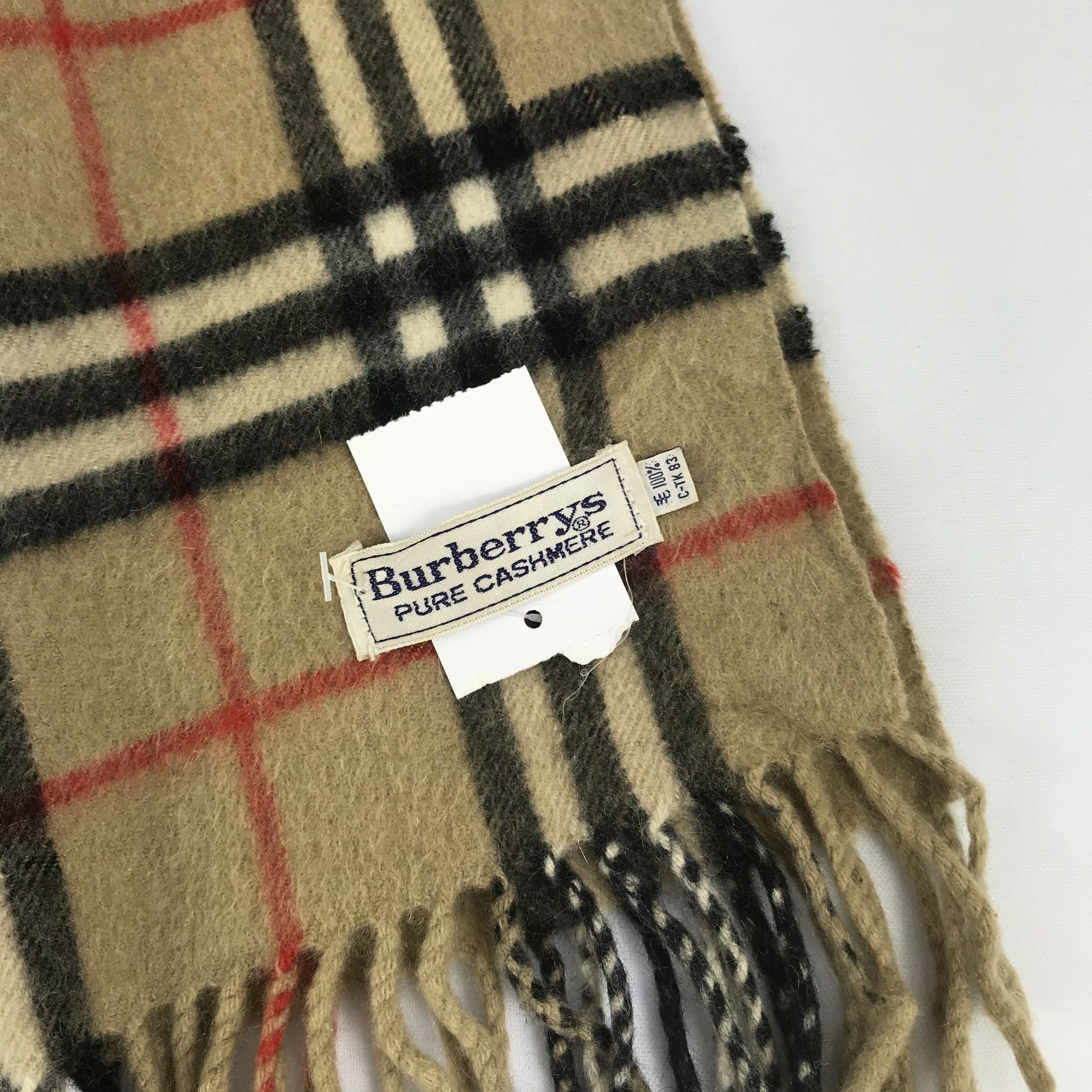 Burberry Vintage Wool Scarf Winter Scarves 56789 Size ONE SIZE - 4 Thumbnail