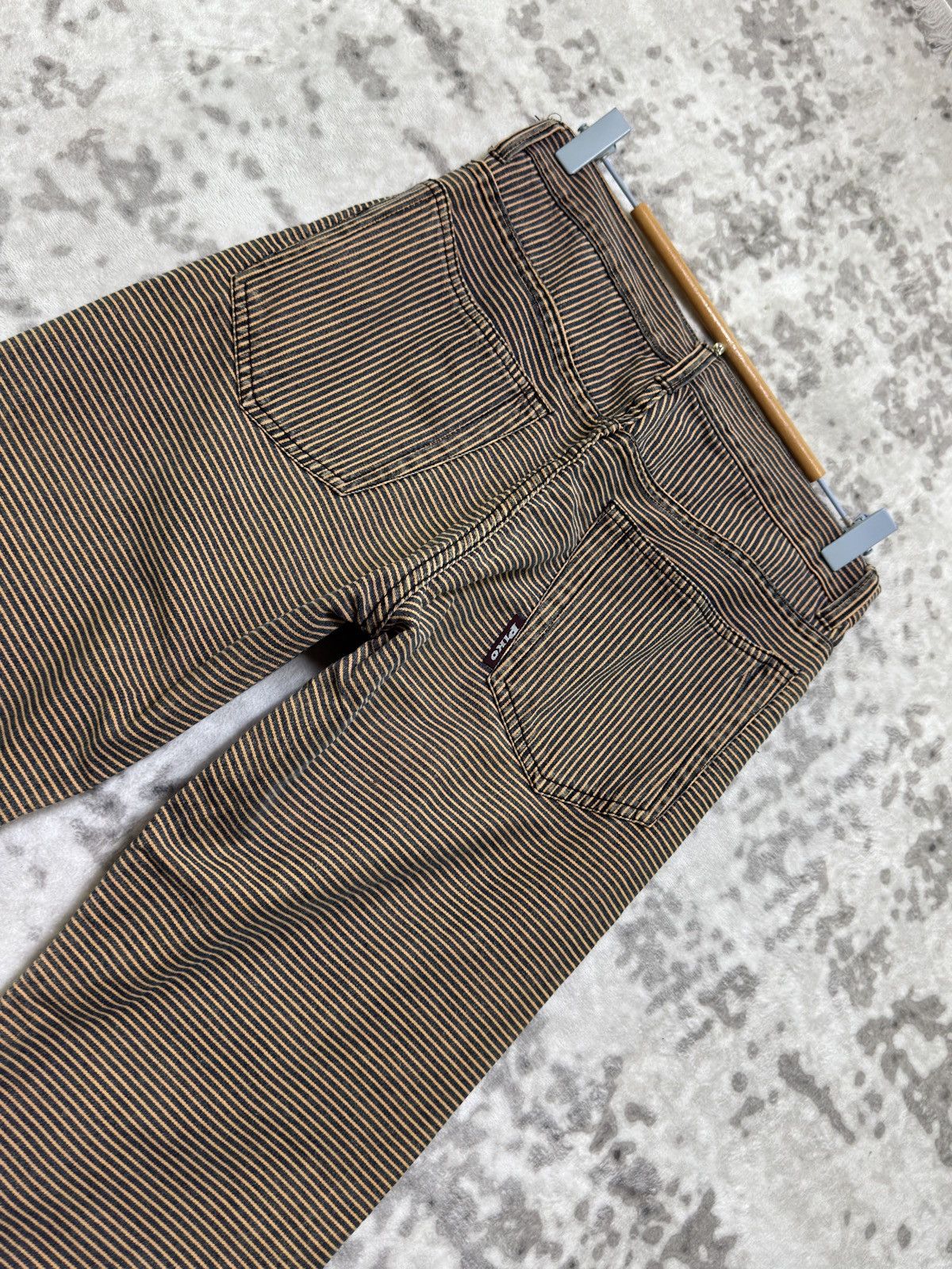 Japanese Brand Vintage Piko Hickory Striped Denim Jeans Size US 28 / EU 44 - 13 Thumbnail