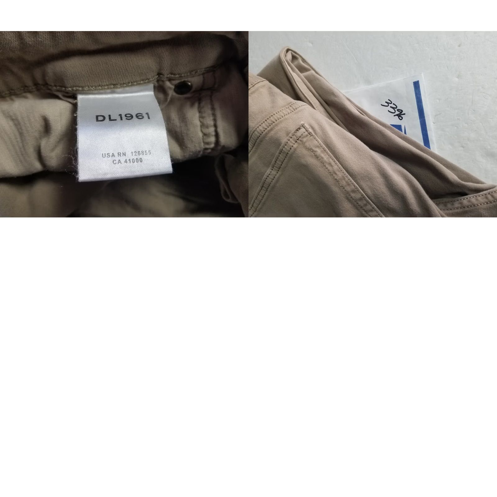 DL1961 DL1961 Avery Modern Straight Stretch Jeans Mens Beige 33x32 Denim Size US 33 - 9 Thumbnail