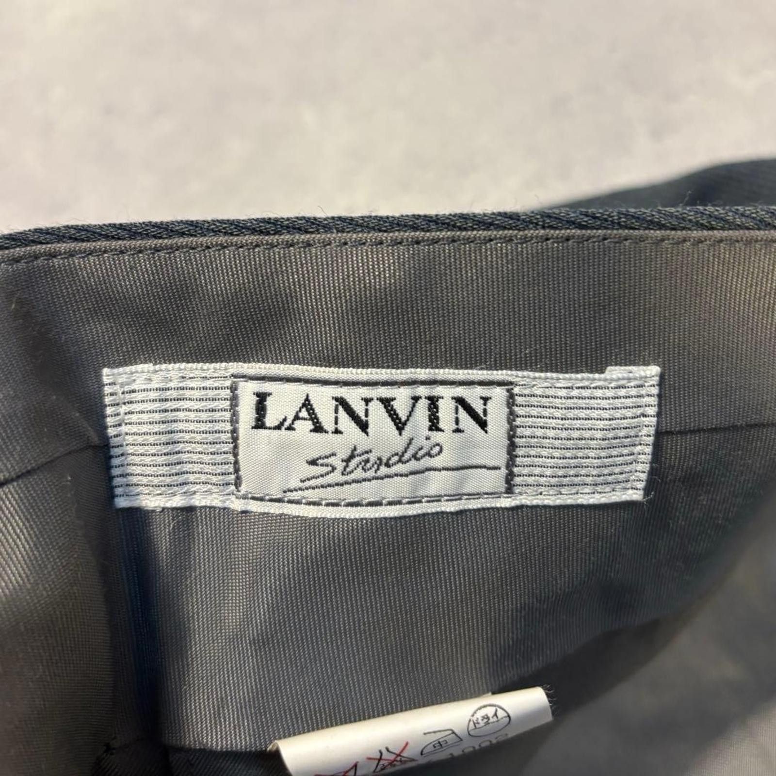 Lanvin Lanvin - Men's Classic Double-Breasted Suit in Dark Grey Size 38R - 8 Thumbnail