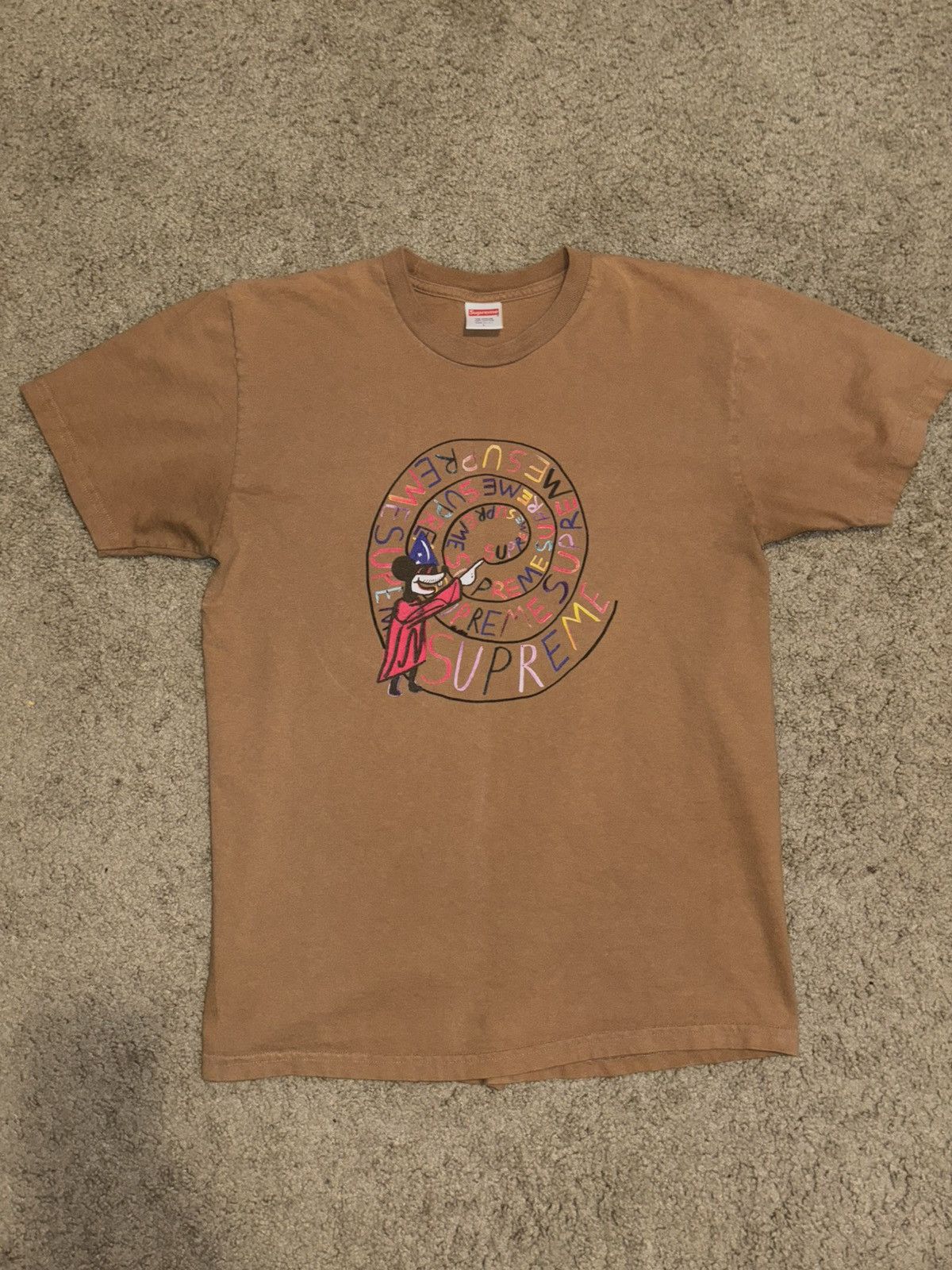 Supreme Supreme Joe Roberts Swirl Mickey Tee (Brown) Size US L / EU 52-54 / 3 - 1 Thumbnail