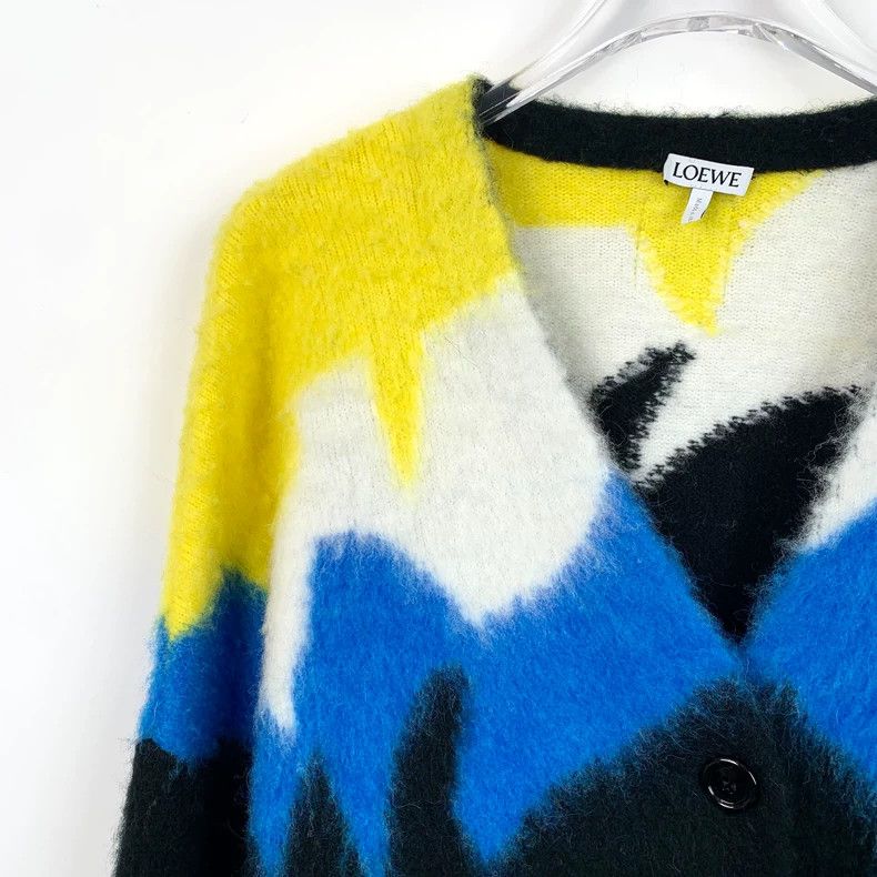 Loewe Loewe Patchwork-print long-sleeve knitted cardigan Size S / US 4 / IT 40 - 3 Thumbnail