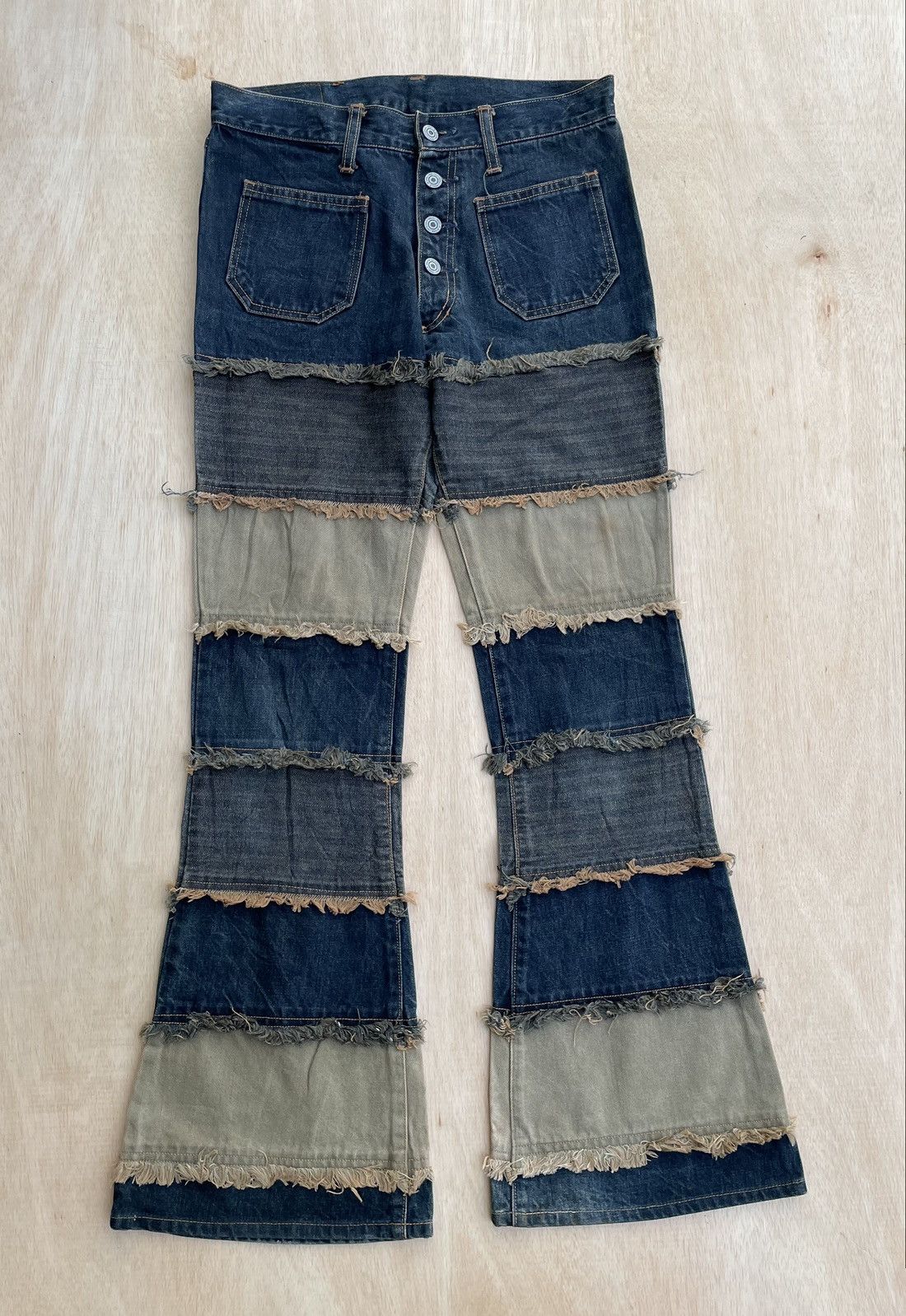 image of Hysteric Glamour x If Six Was Nine Vintage Japanese Hagi Denim Flare Jeans, Women's (Size 30)