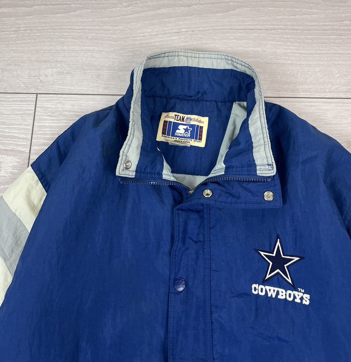 Starter Dallas Cowboys Starter NFL Vintage 90s Team Nylon Jacket Size US L / EU 52-54 / 3 - 6 Thumbnail