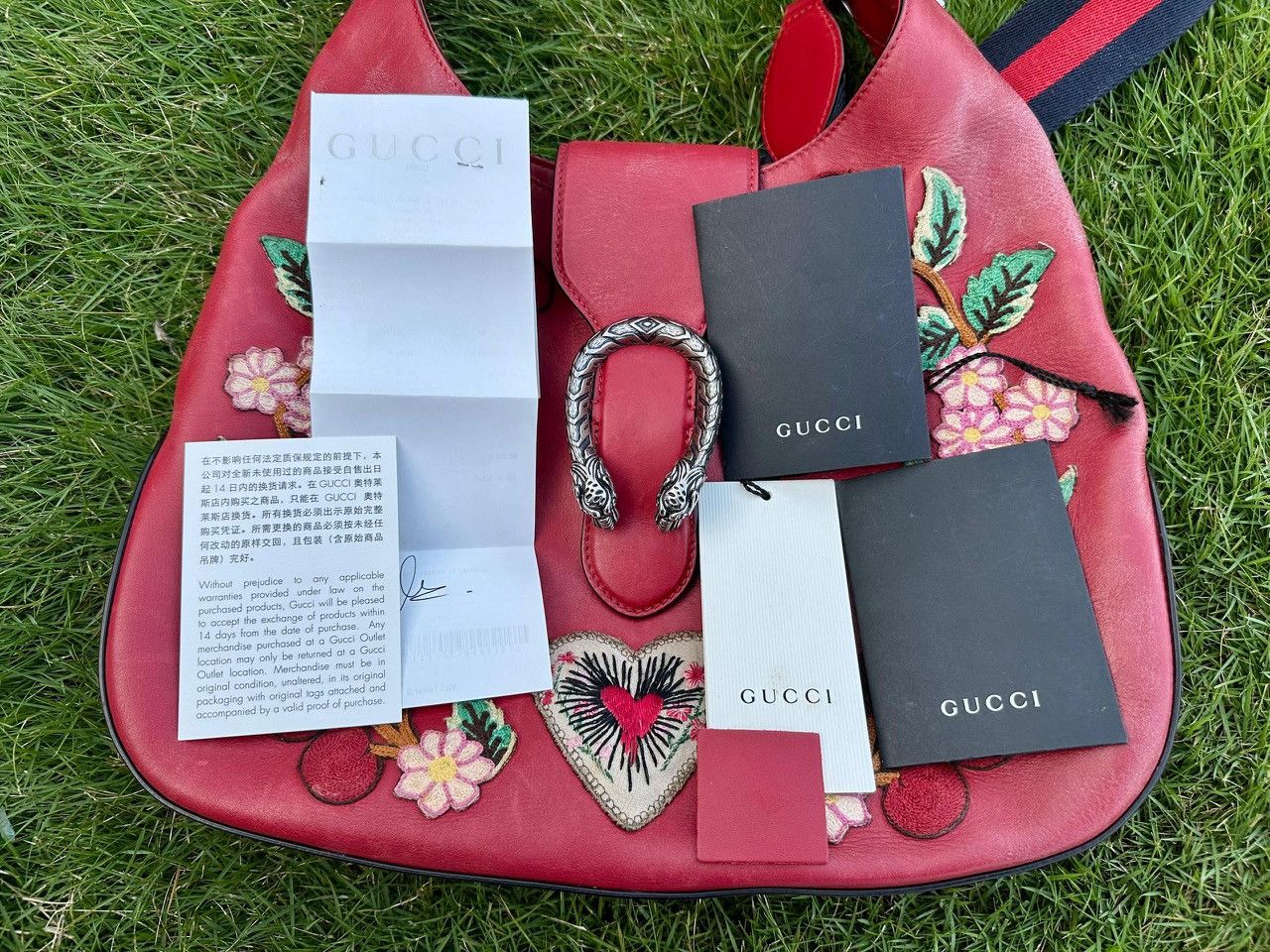 Gucci Authentic Gucci Dionysus Embroidered Leather Medium Hobo Bag Size ONE SIZE - 15 Thumbnail