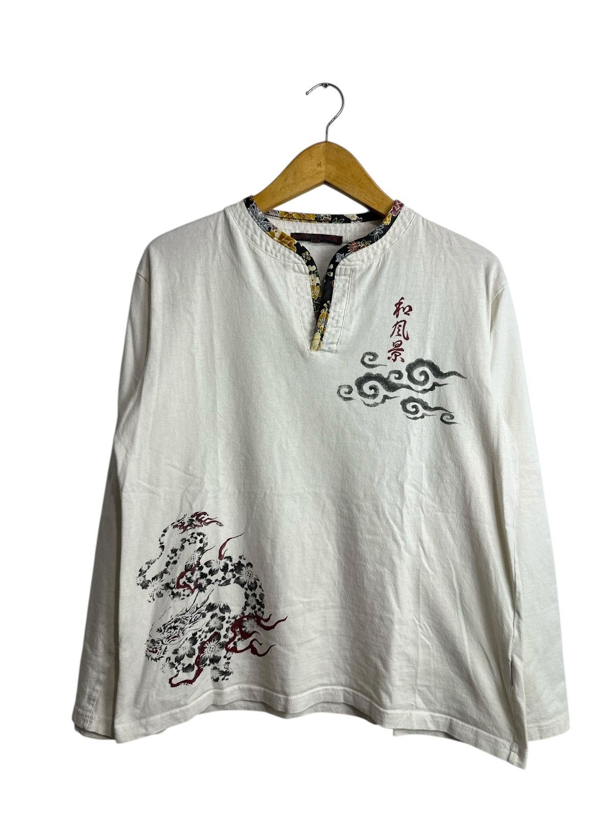 20471120 TRADITIONAL JAPANESE LONG SLEEVE TEE SUKAJAN STYLE Size US M / EU 48-50 / 2 - 1 Thumbnail