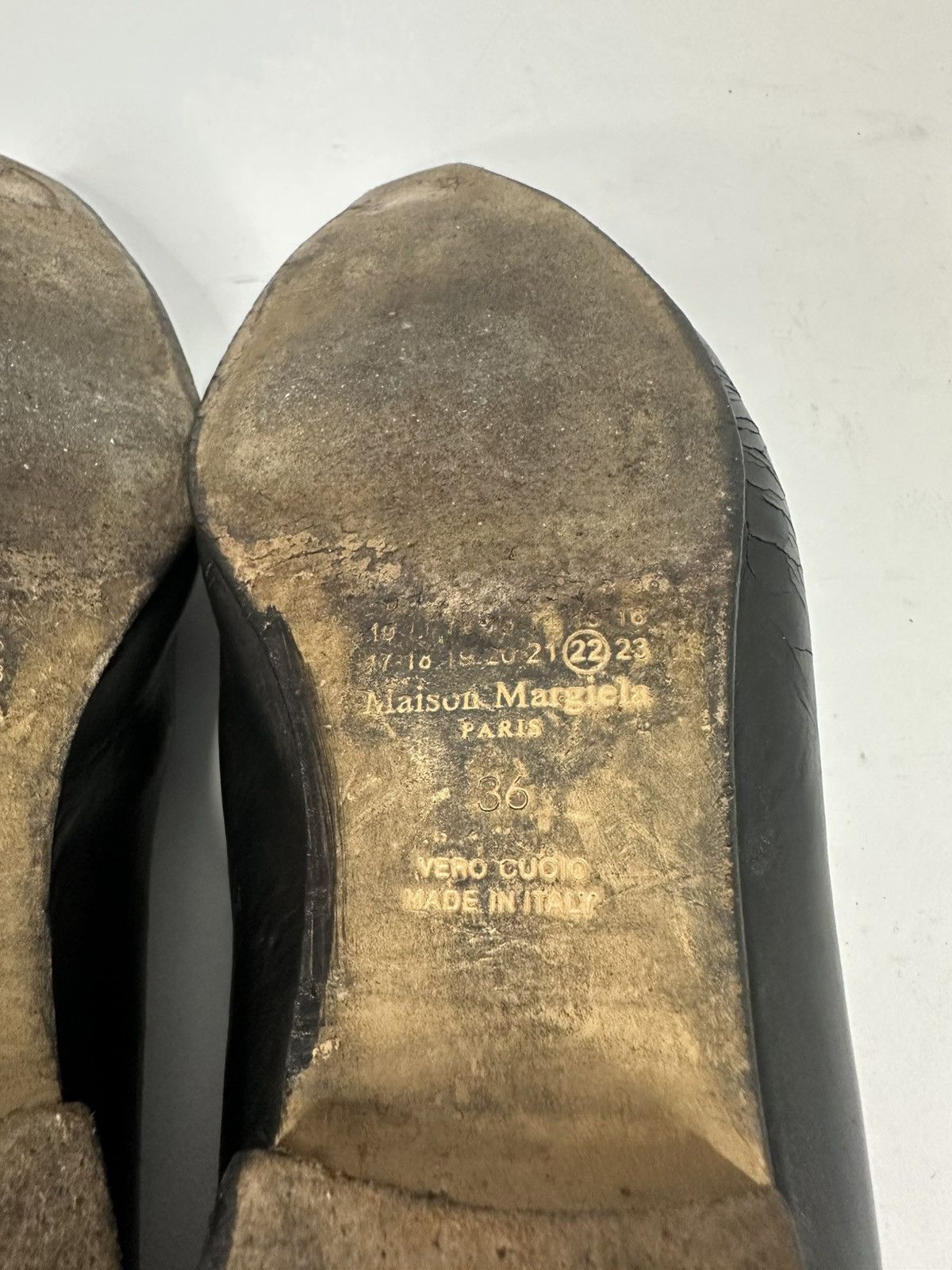 Maison Margiela Maison Margiela Black Hyperion Pointed Toe Leather Loafers. Size US 6 / IT 36 - 11 Thumbnail