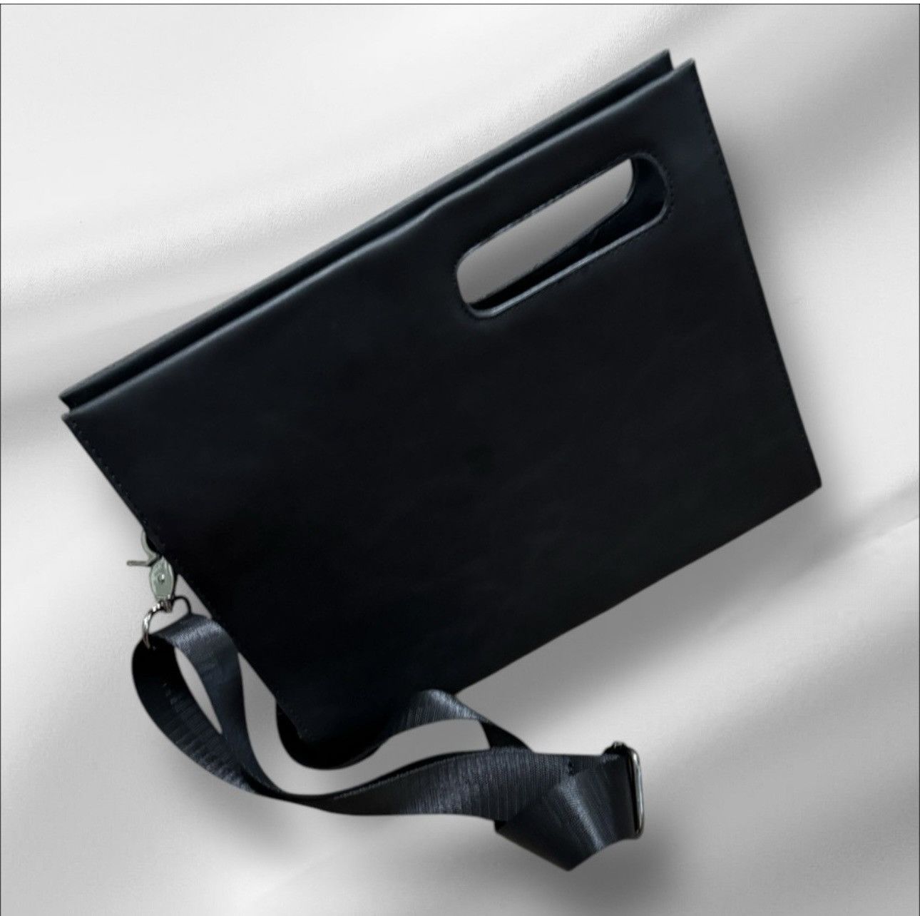 Other Up cycled unisex black handbag clutch cross body Size ONE SIZE - 2 Thumbnail