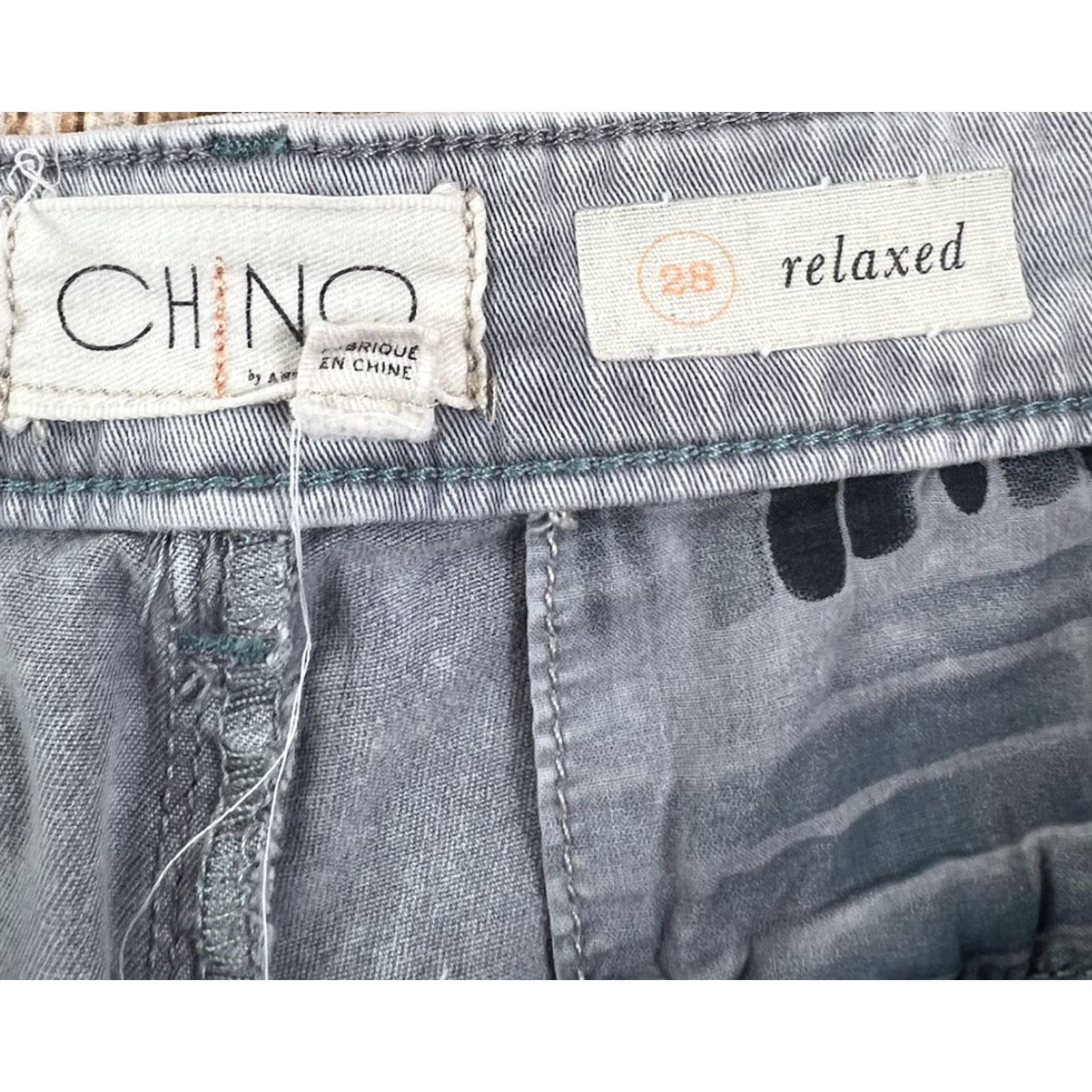 Anthropologie Anthropologie Women’s Relaxed Chino Shorts 28 Gray Acid Wash 6" Inseam Denim Stretch Size 28" / US 6 / IT 42 - 3 Thumbnail