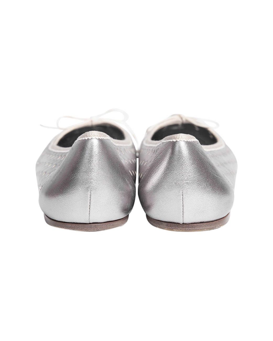 Prada Prada Silver Heart Ballerina Size US 10 / IT 40 - 6 Thumbnail