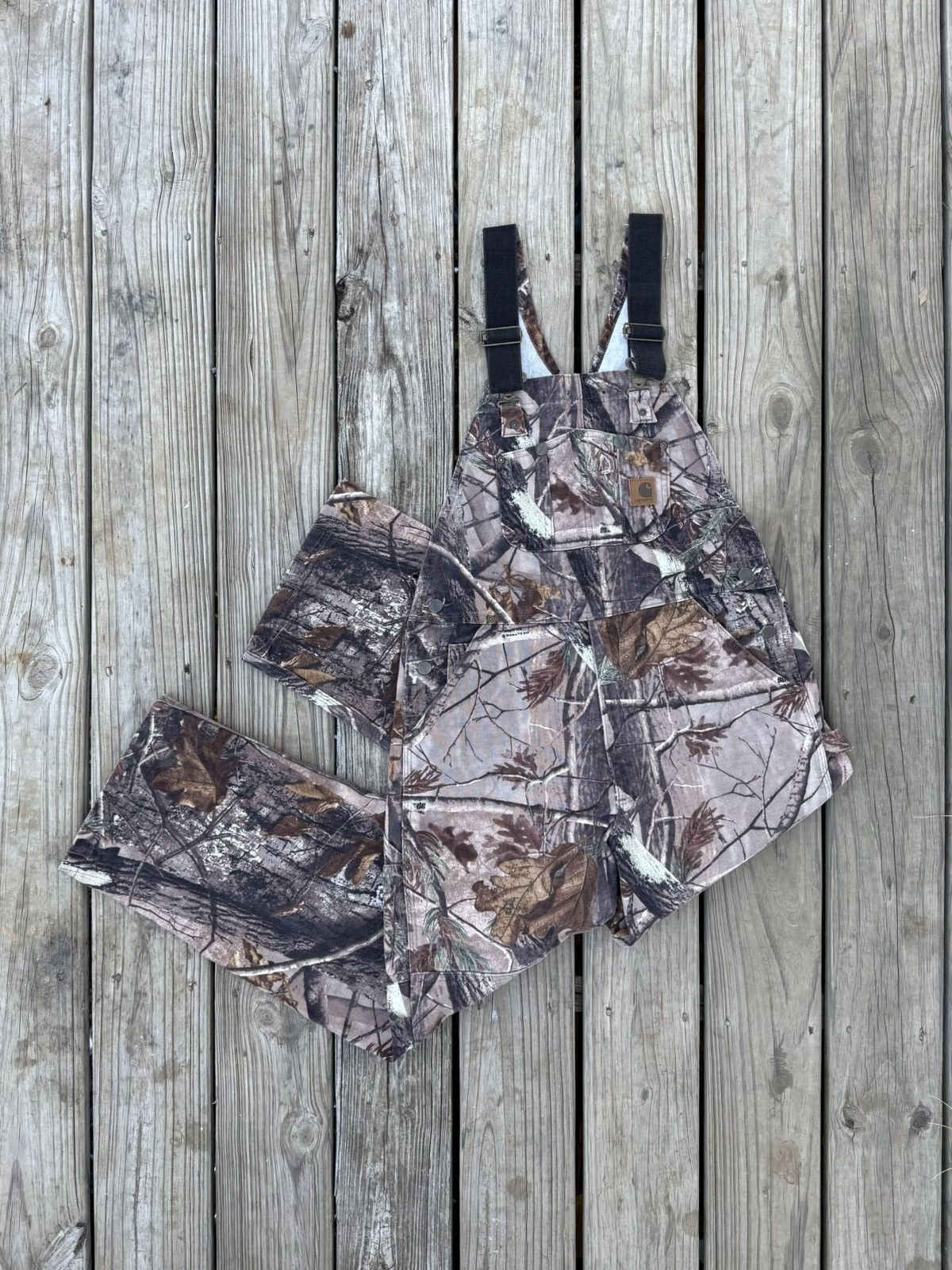 Vintage 90s Carhartt Realtree Camo Double Knee Overall