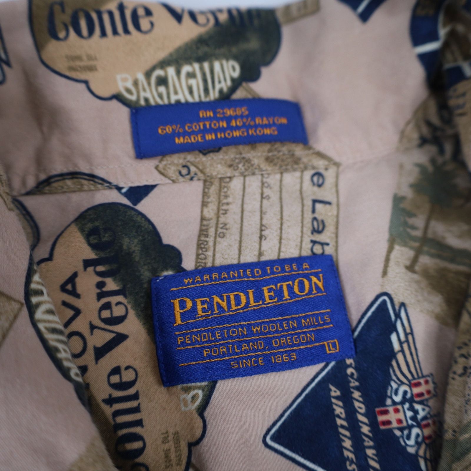 Pendleton Pendleton Allover Luggage Tag Vacation Button up Shirt Size US L / EU 52-54 / 3 - 7 Thumbnail