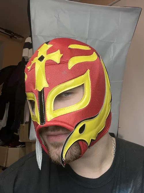 WWE Akasaka x Kudou Ray Misterio 619 mask WWE balaclava rare Size ONE SIZE - 8 Thumbnail