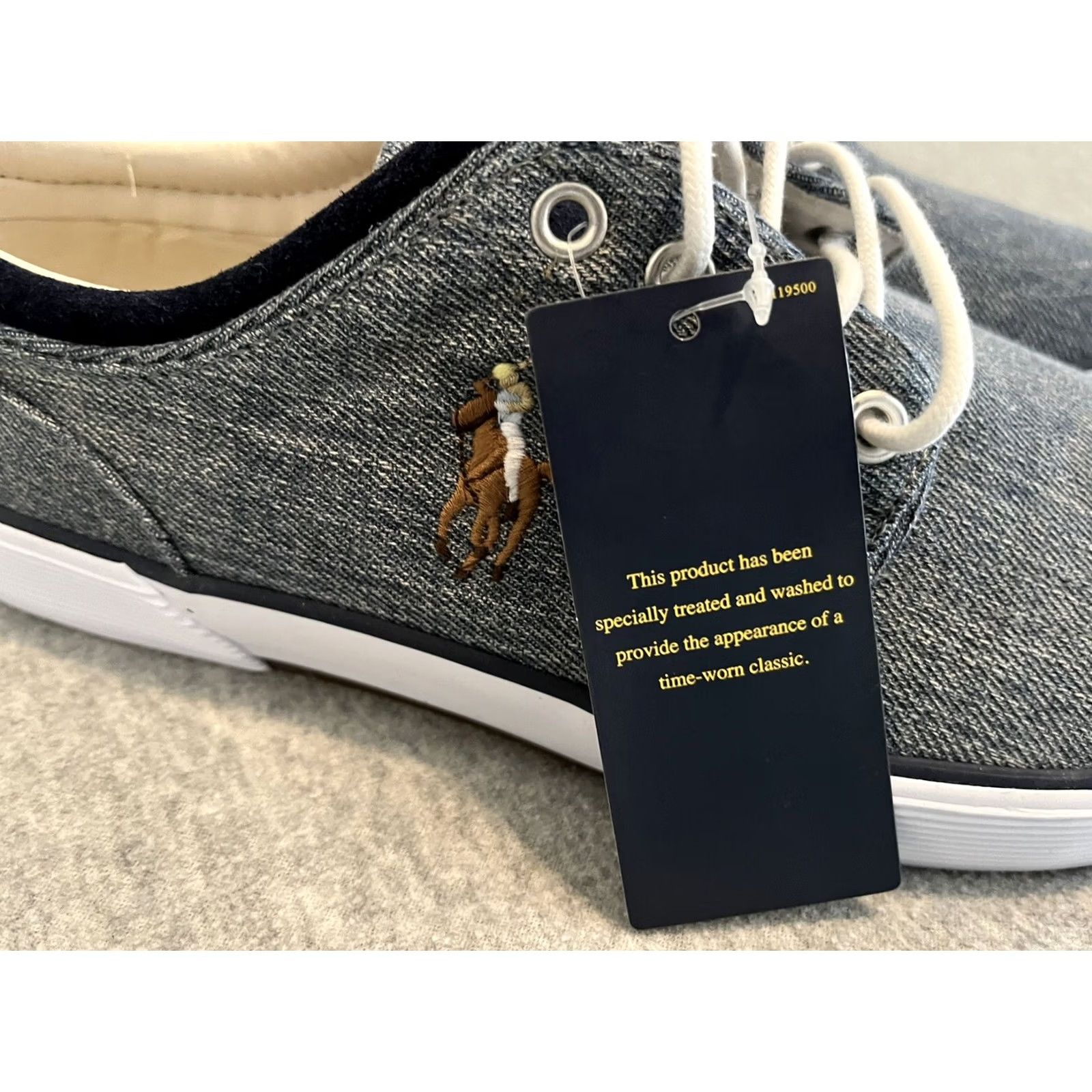 Polo Ralph Lauren Polo Ralph Lauren Faxon Low Denim Swan Suede Big Pony Shoes Mens Size 9.5 New Size US M / EU 48-50 / 2 - 2 Thumbnail