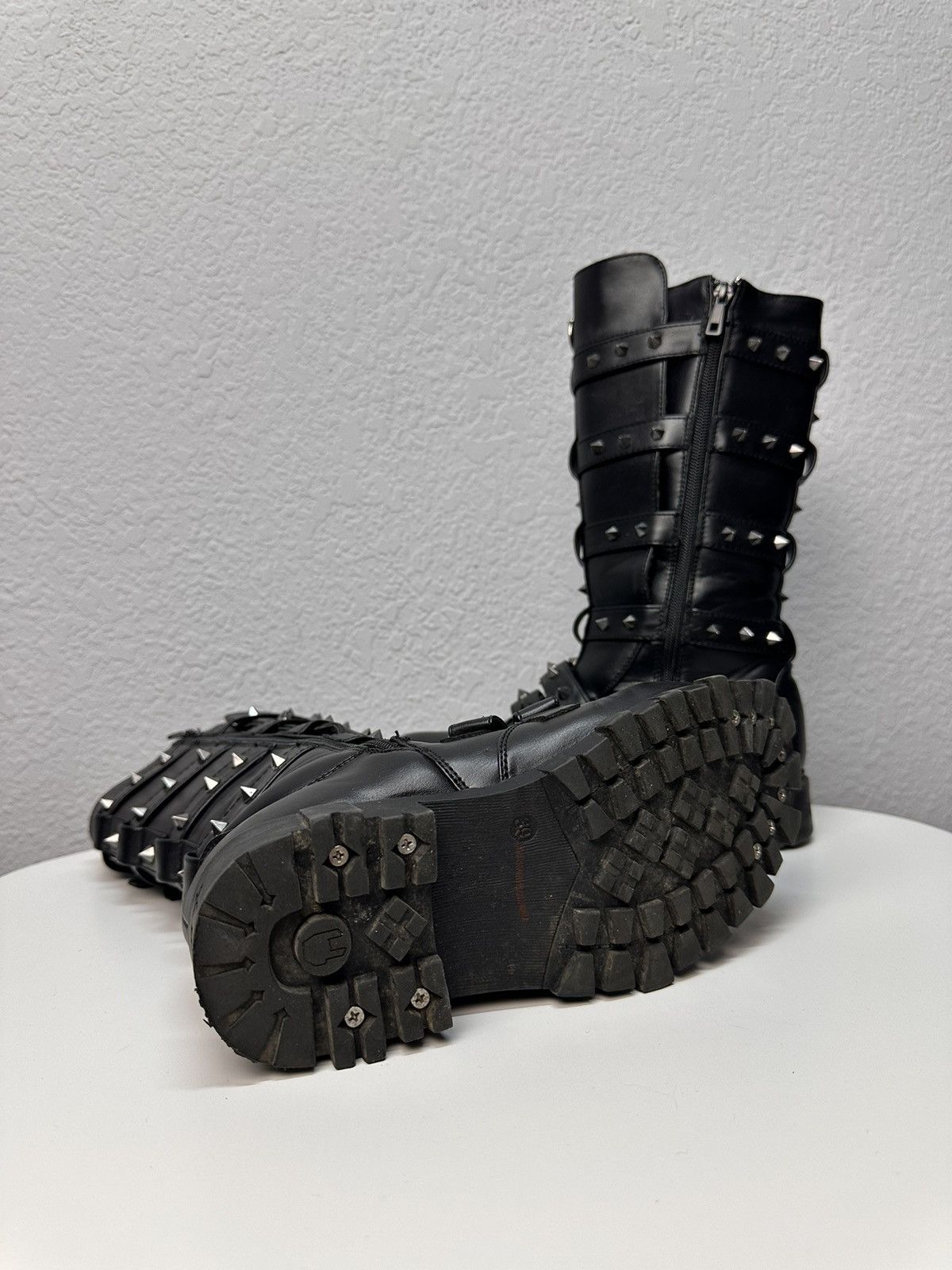 New Rock Vintage Leather boots Gothicana Gothic Style Avantgrade Size US 9 / IT 39 - 7 Thumbnail