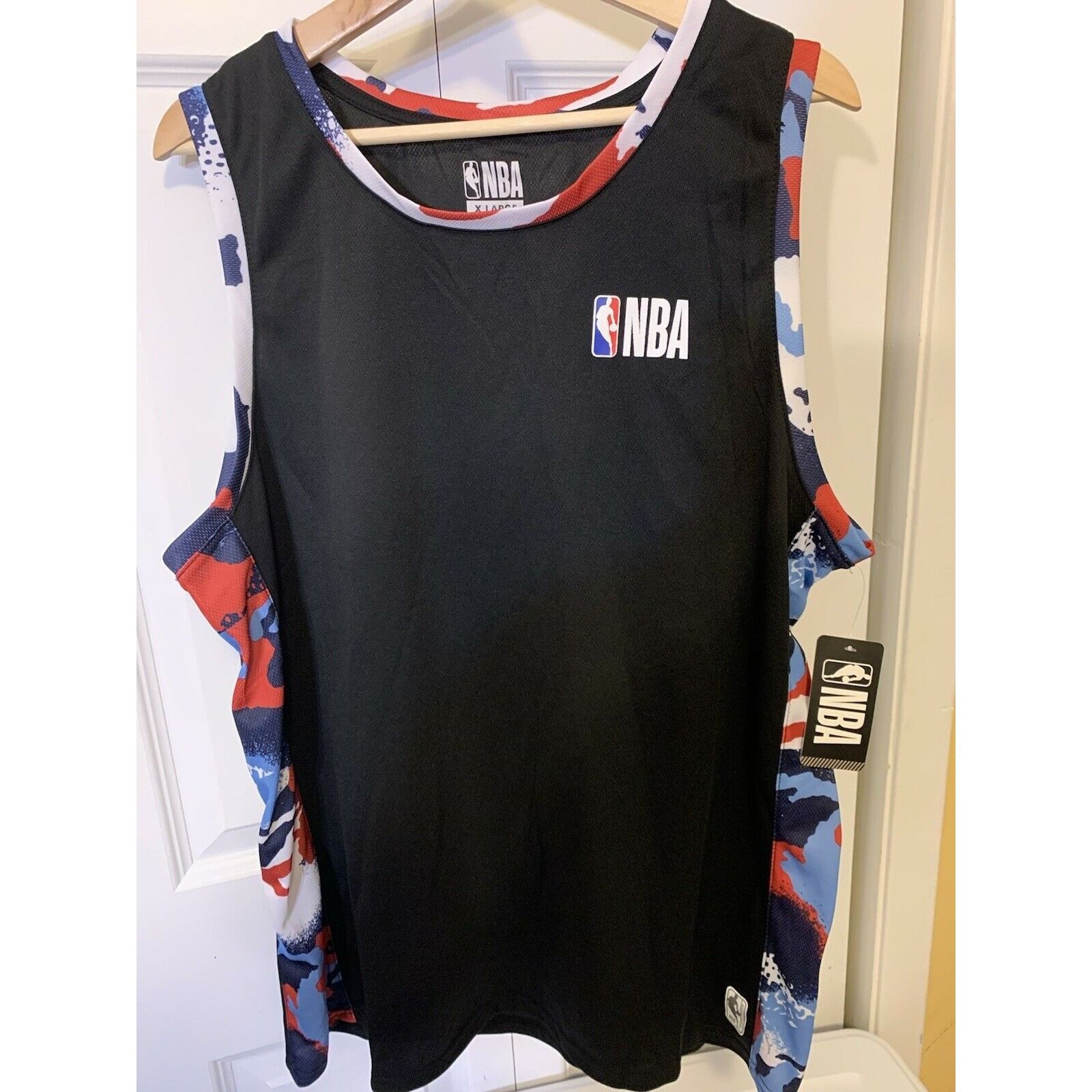 NBA New NBA Black Muscle T Shirt Men’s Sz XL NWT Rare Red White Size US XL / EU 56 / 4 - 3 Thumbnail