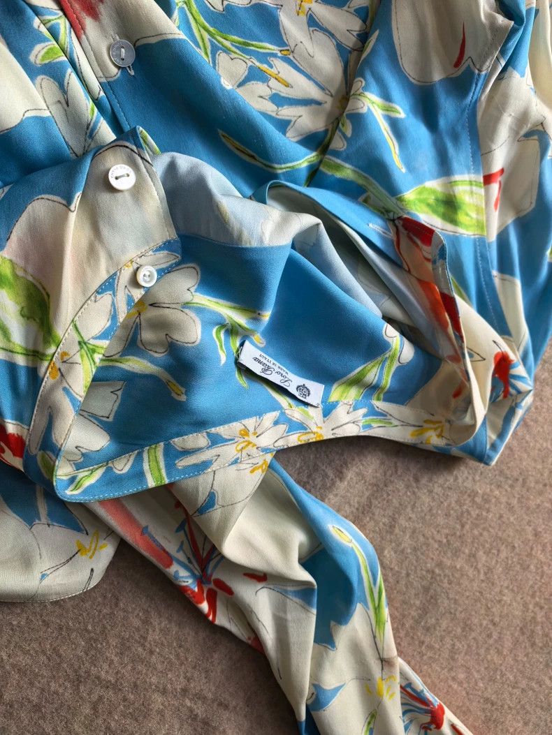 Loro Piana LORO PIANA Sagittarius floral shirt Size M / US 6-8 / IT 42-44 - 2 Thumbnail