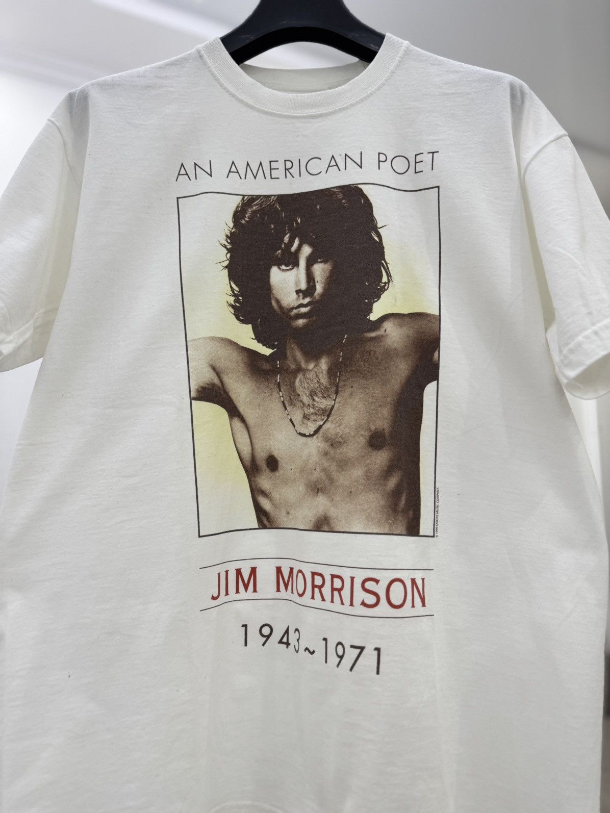 Band Tees Vintage 1999 The Doors Jim Morrison Portrait Printed Tee Size US M / EU 48-50 / 2 - 4 Thumbnail