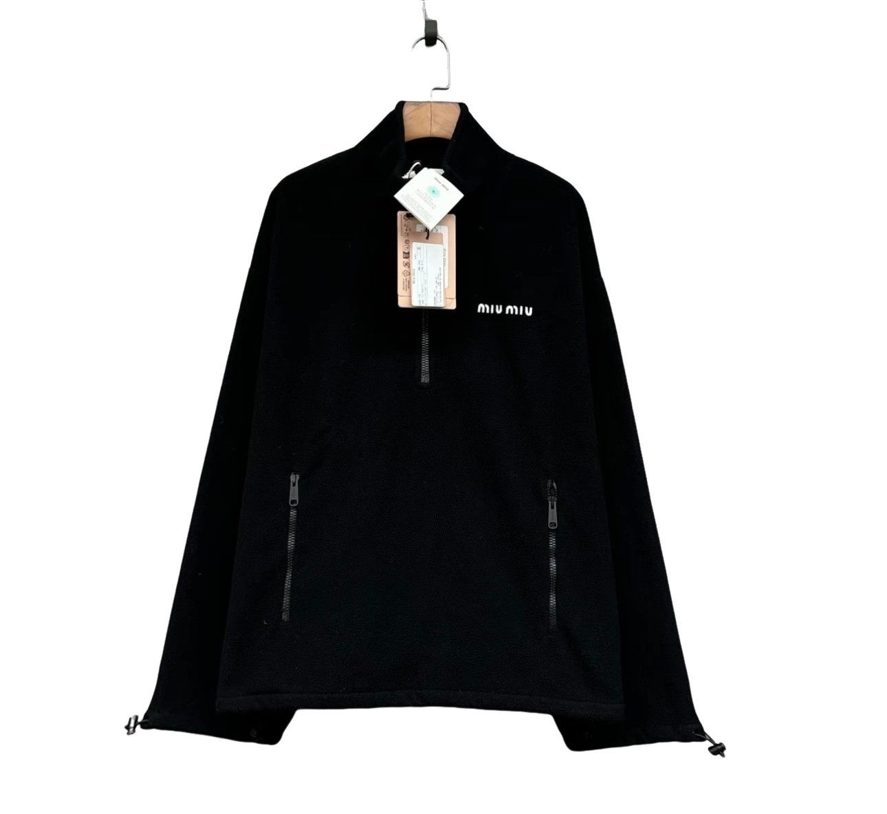 Miu Miu Miu Miu Embroidered Logo Zip-up Fleece Jacket XS Size XS / US 0-2 / IT 36-38 - 1 Thumbnail