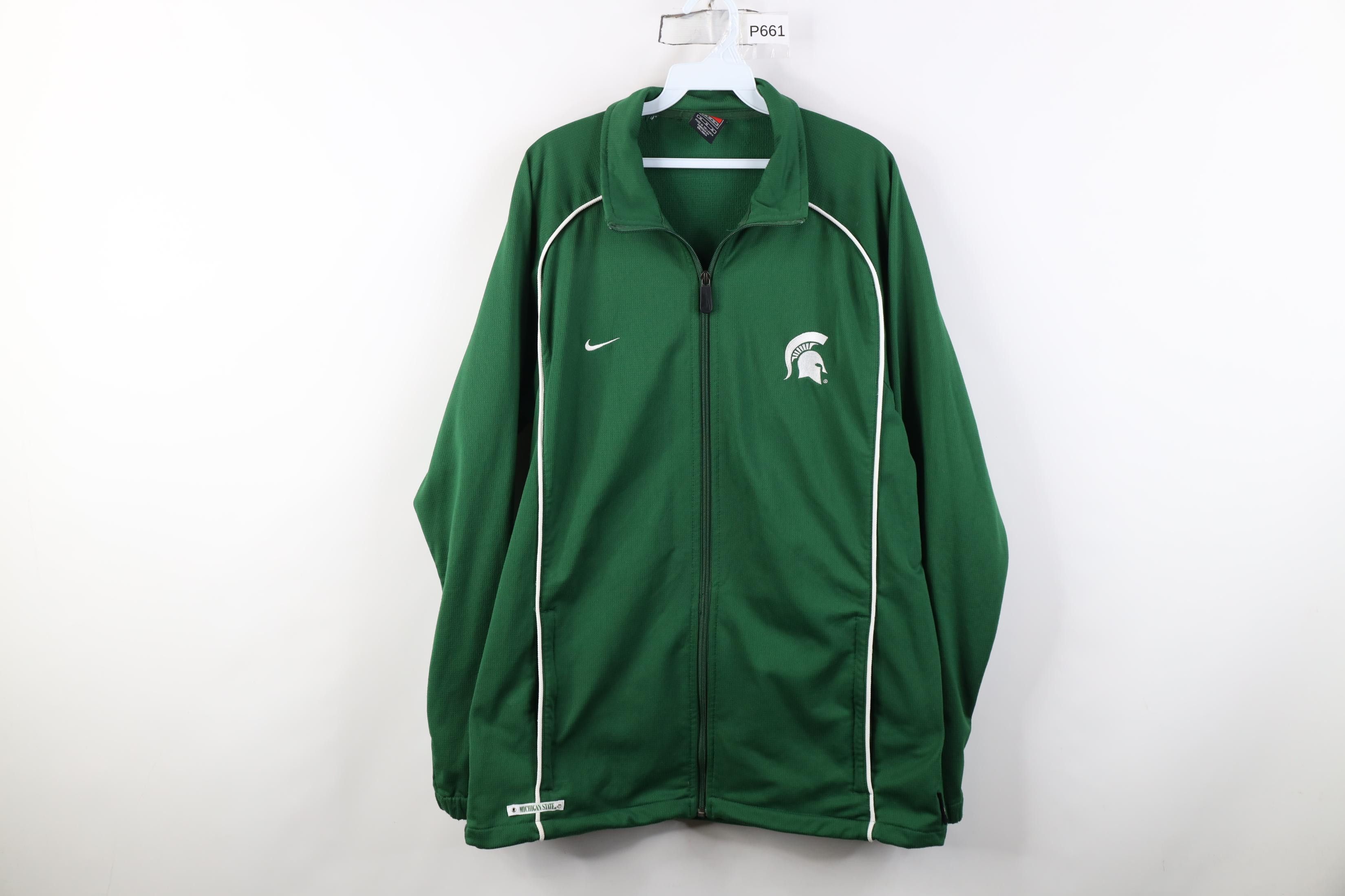 Nike Vintage Nike Swoosh Michigan State University Zip Jacket Size US M / EU 48-50 / 2 - 1 Thumbnail