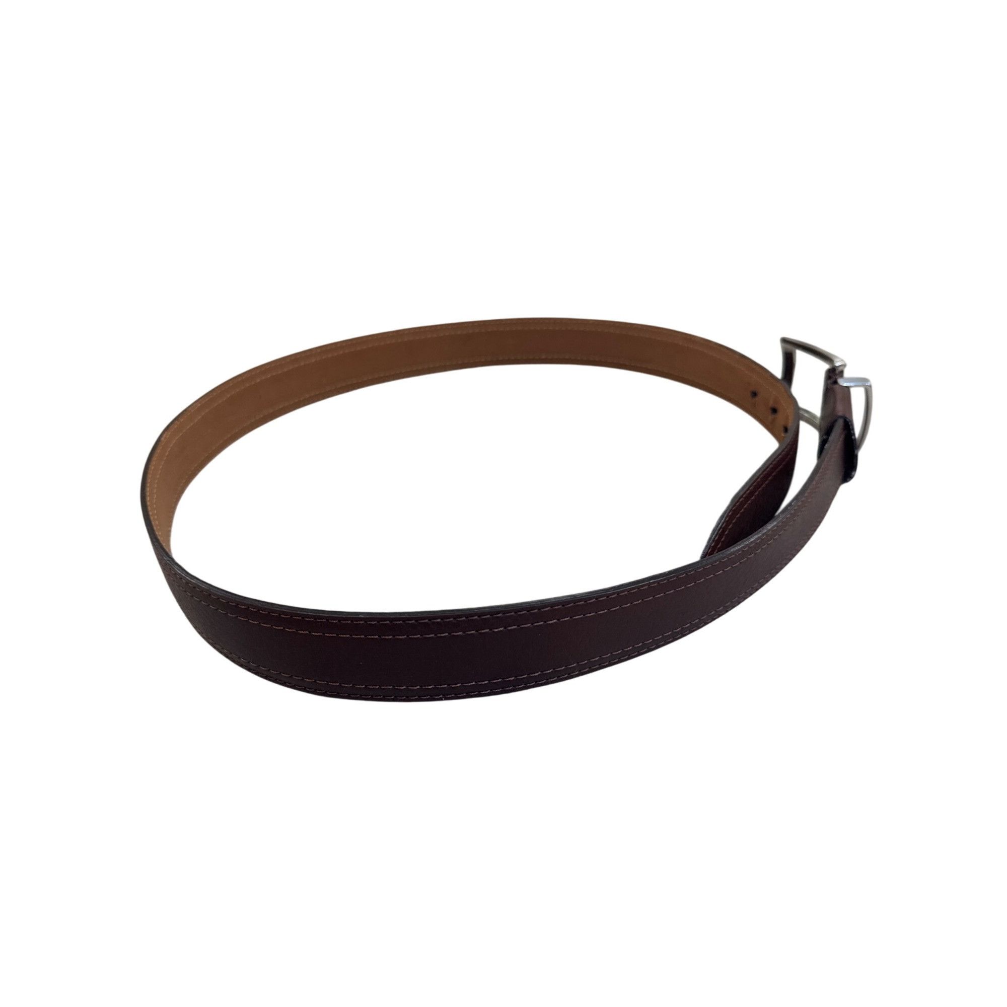 Nike Nike Brown Leather Belt With Silver Buckle For Men Size L SK Size 38 - 4 Thumbnail