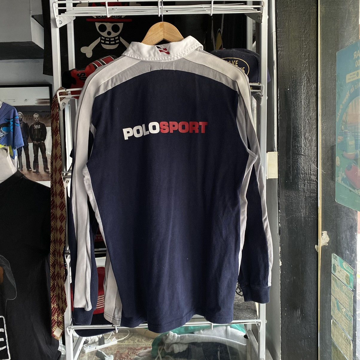 Polo Ralph Lauren × Vintage Polo Sport Trainer Half Zipper Vintage Marathon Polos L/S Size US L / EU 52-54 / 3 - 2 Thumbnail
