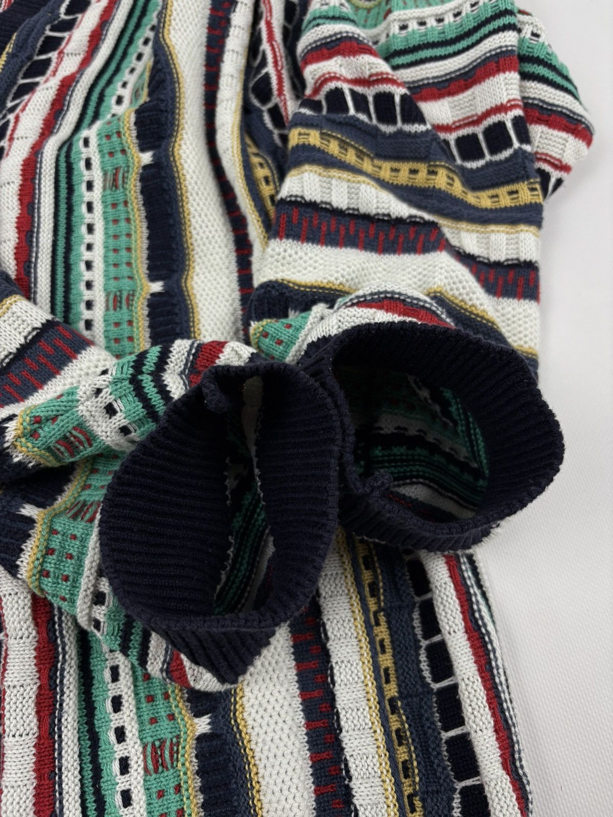 Coogi Rare 80's Archive Hand Knit Cardiagn Biggie Cosby Cable Pullover Jumper Sweater Jacket Size US L / EU 52-54 / 3 - 23 Thumbnail