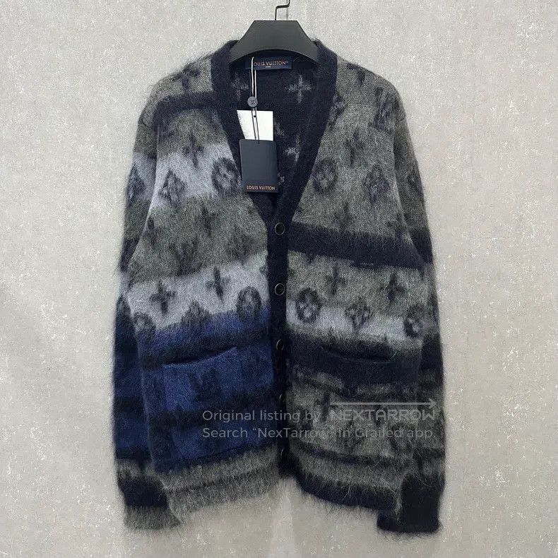 Louis Vuitton Louis Vuitton Old Floral Contrast Mohair Cardigan Jacket Size US XL / EU 56 / 4 - 1 Thumbnail