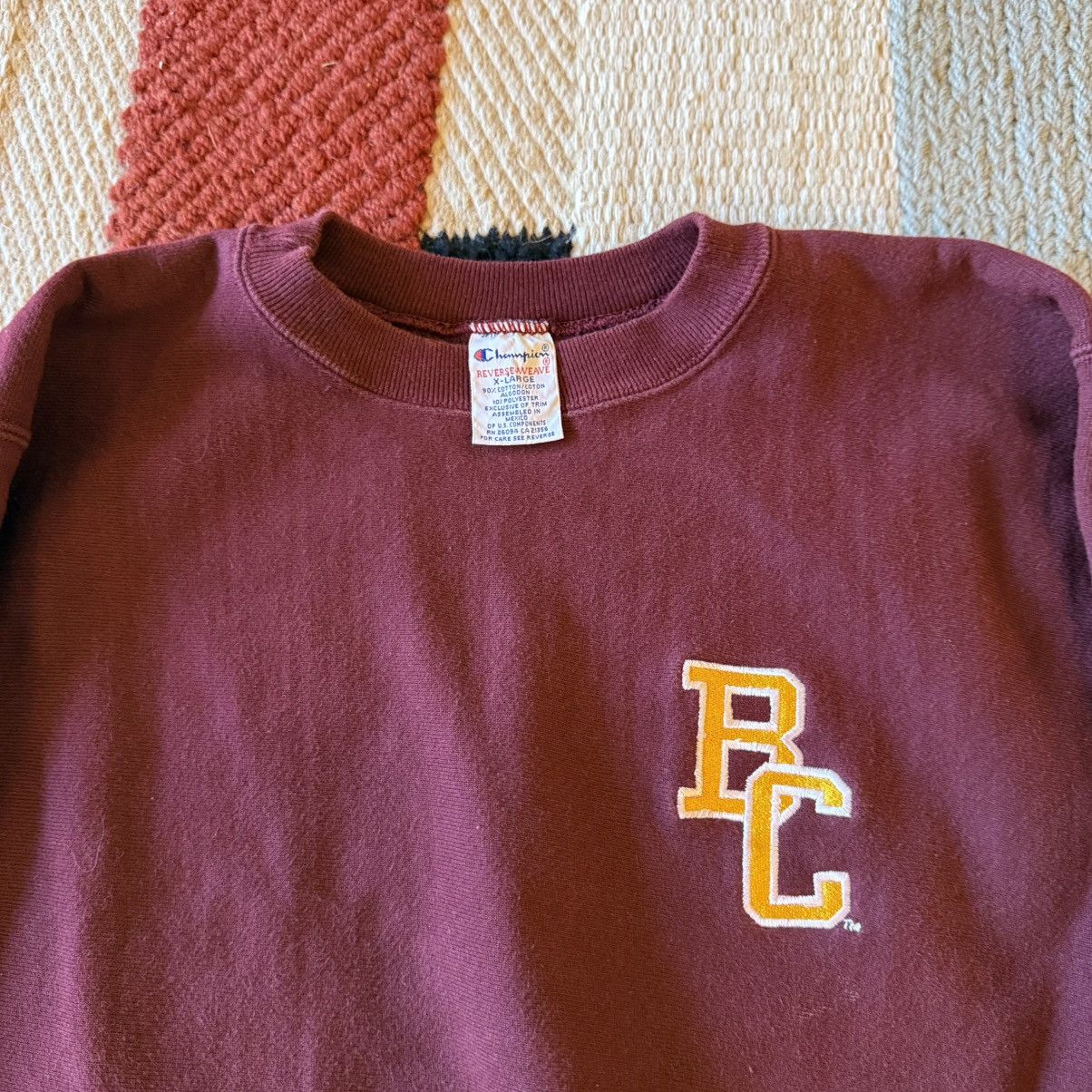Champion Vintage 90s Champion Boston College Reverse Weave Crewneck Size US XL / EU 56 / 4 - 3 Thumbnail