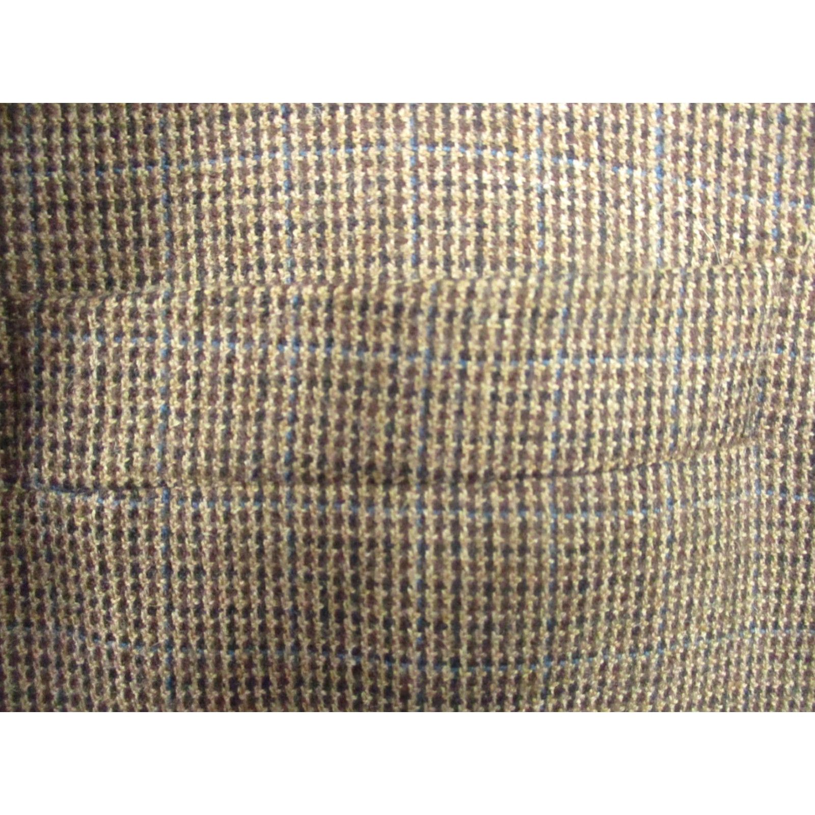 Ralph Lauren LAUREN RALPH LAUREN Sport Jacket Blazer Herringbone Wool Tweed Brown 46R Mens Regular Notch Lapel Two-Button Four-Button Vintage-Style? Size 46R - 4 Thumbnail
