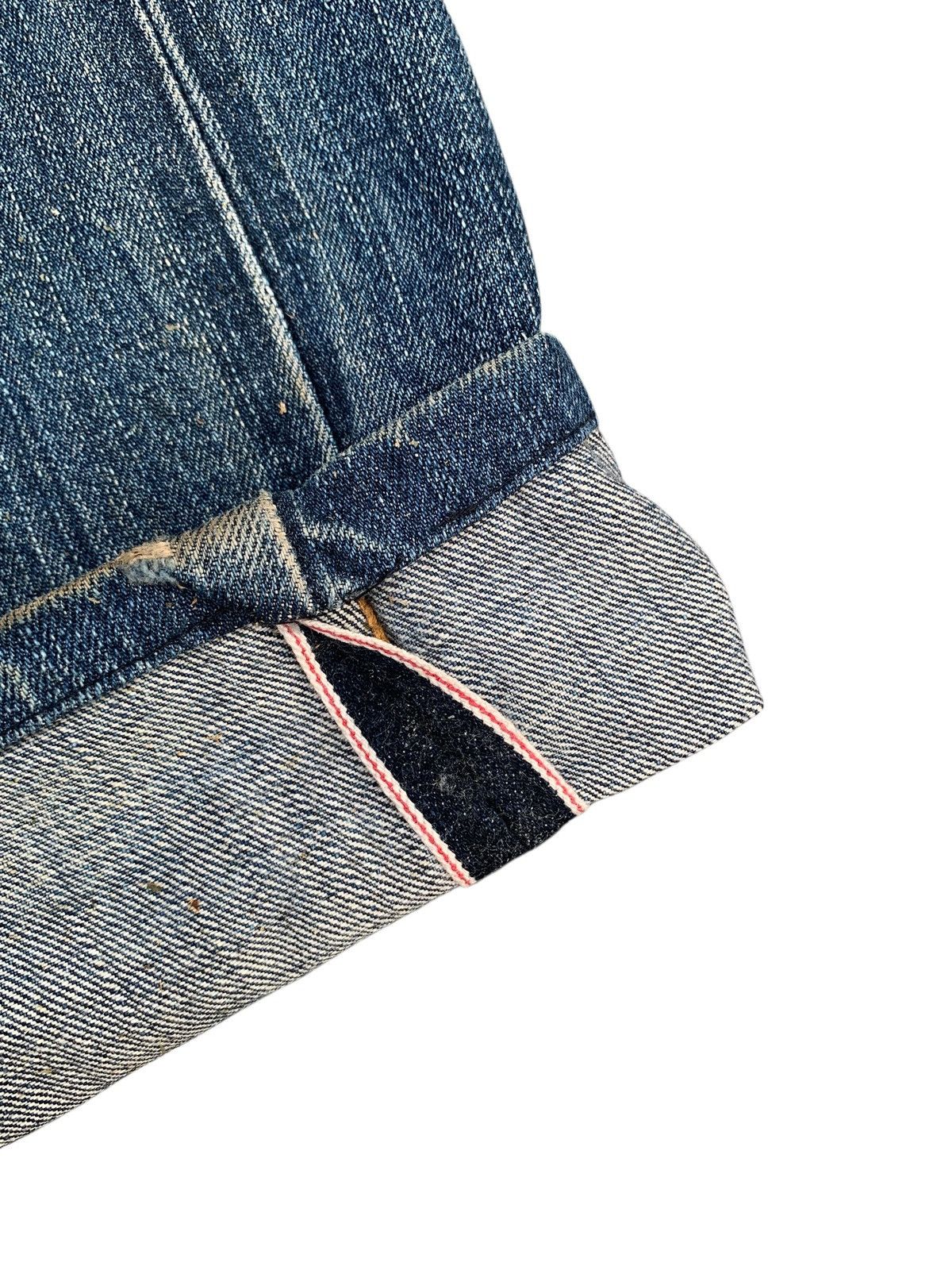 Edwin VINTAGE EDWIN 505 SELVEDGE FADED & RUSTY DISTRESSED DENIM Size US 32 / EU 48 - 18 Thumbnail