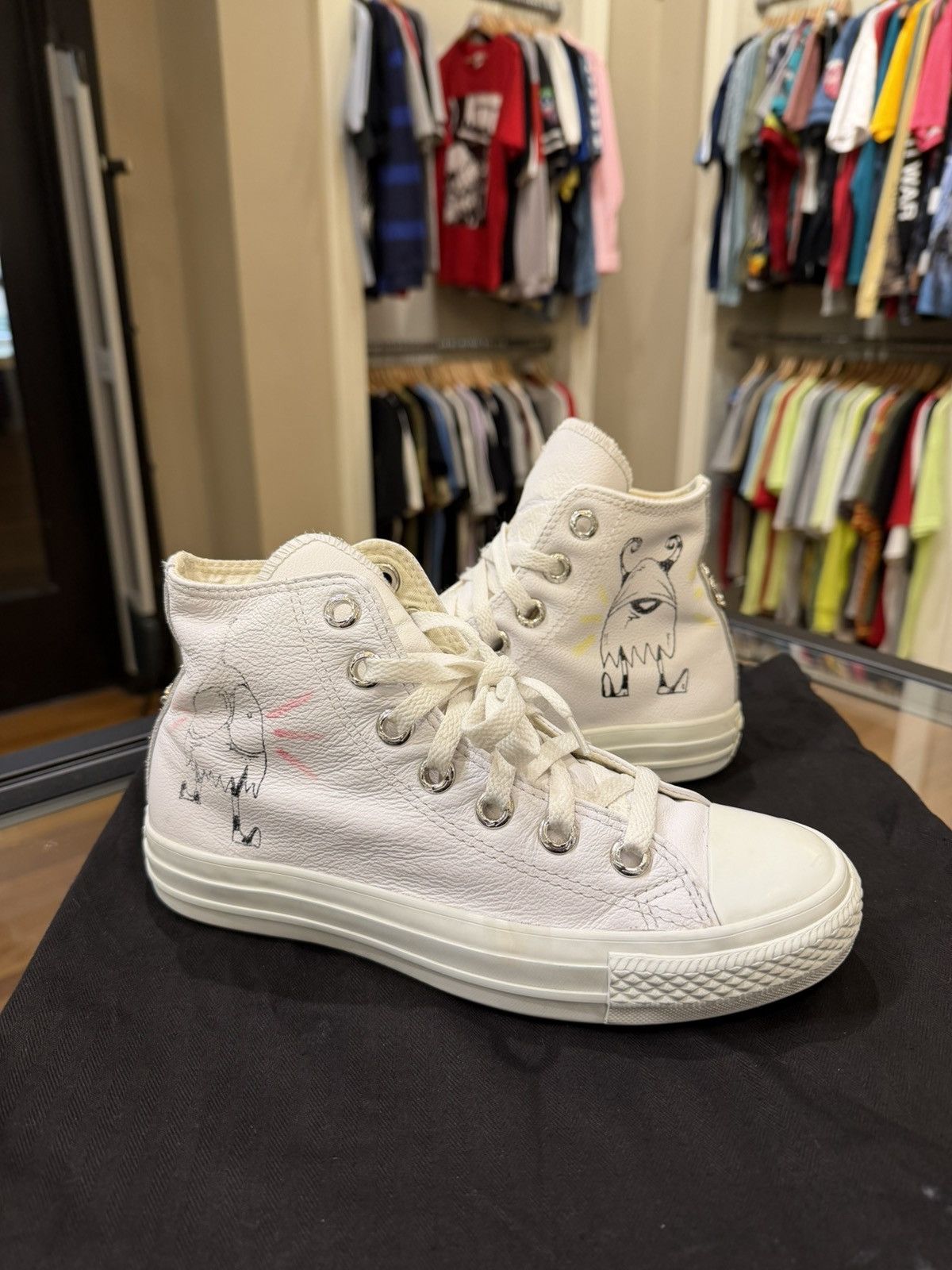 Chrome Hearts Chrome Hearts MattyBoy Hand Painted Leather Converse Chuck Size US 5 / EU 37 - 1 Thumbnail