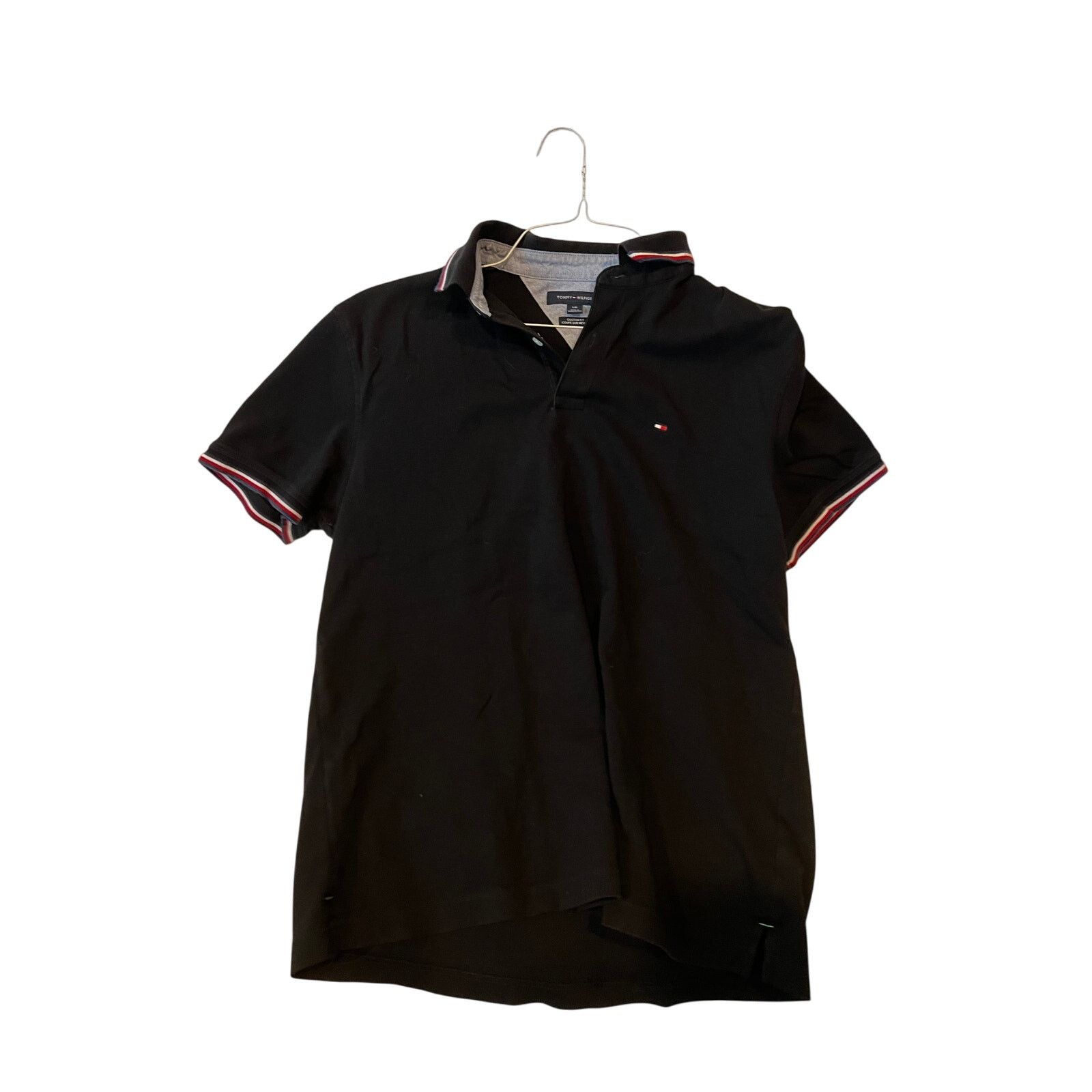 Tommy Hilfiger Tommy Hilfiger Custom Fit Navy Polo Shirt Mens L Size US L / EU 52-54 / 3 - 1 Thumbnail