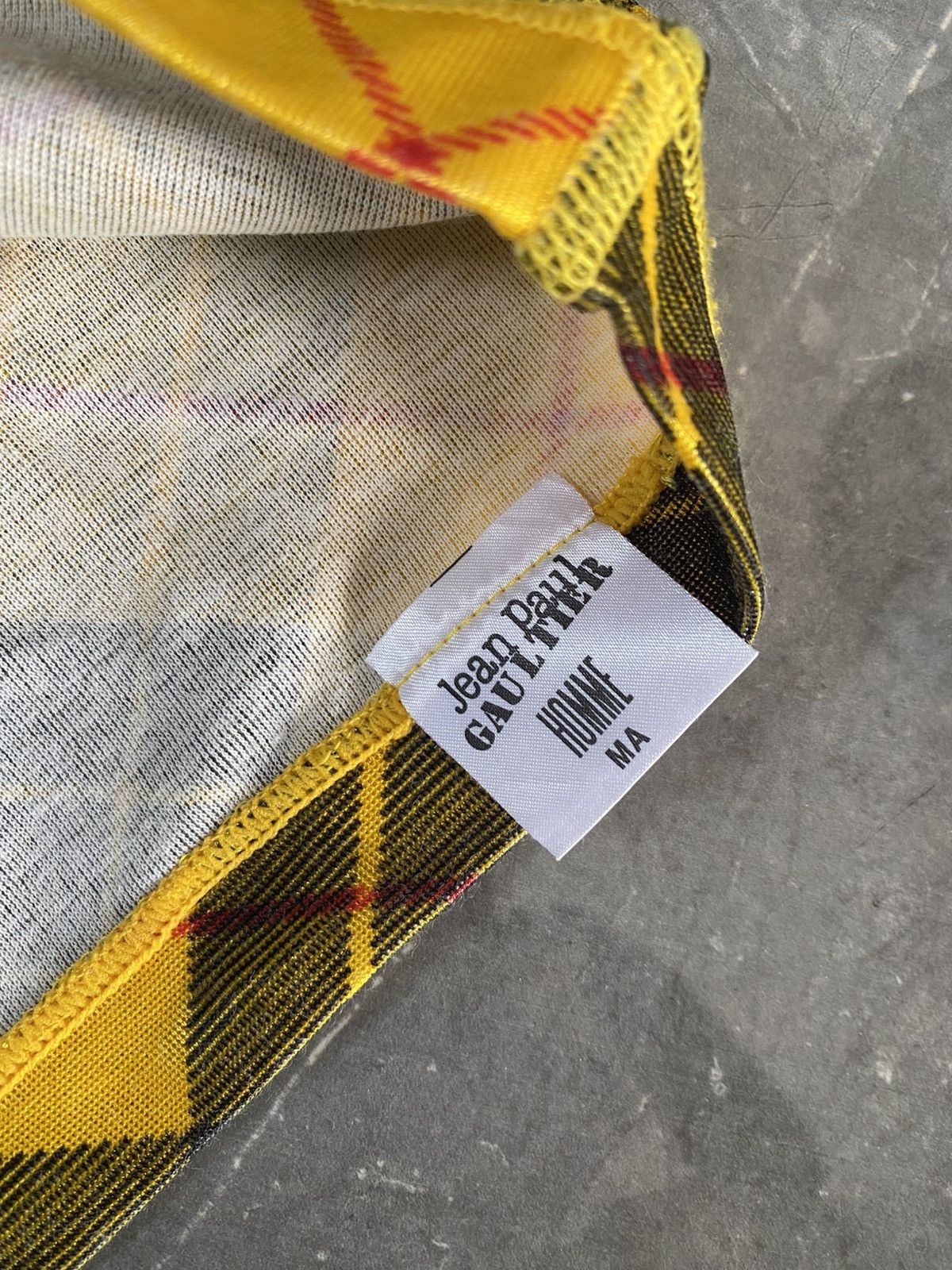 Jean Paul Gaultier Jeanpaulgaultier mesh plaid yellow shirt Size M / US 6-8 / IT 42-44 - 7 Thumbnail