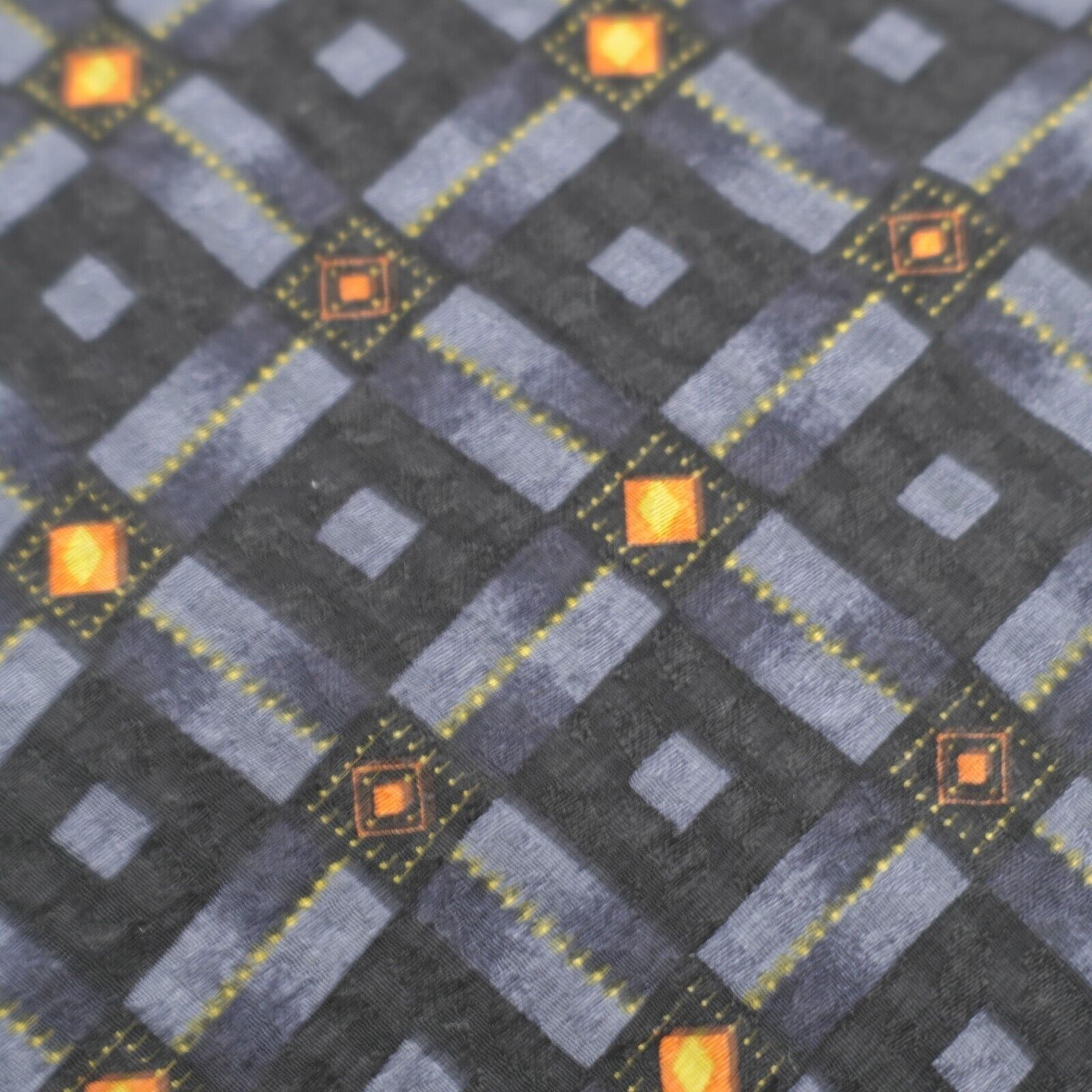 Hugo Boss Boss Hugo Boss Geometric Print Blue Black Orange Wide Silk T Size ONE SIZE - 2 Thumbnail