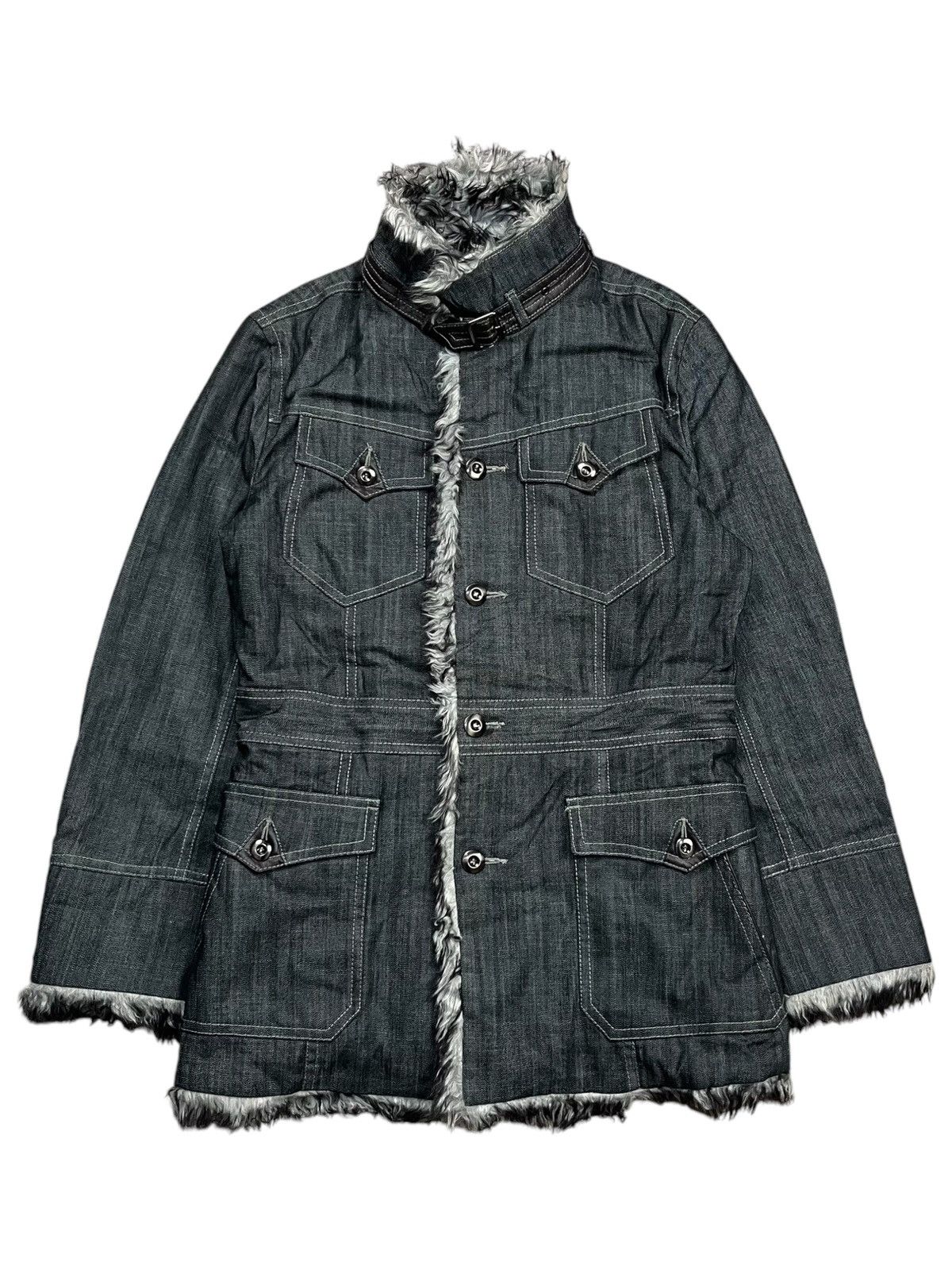 If Six Was Nine 2000s Nicole Club - Raccoon Fur Liner Jacket Size US L / EU 52-54 / 3 - 3 Thumbnail