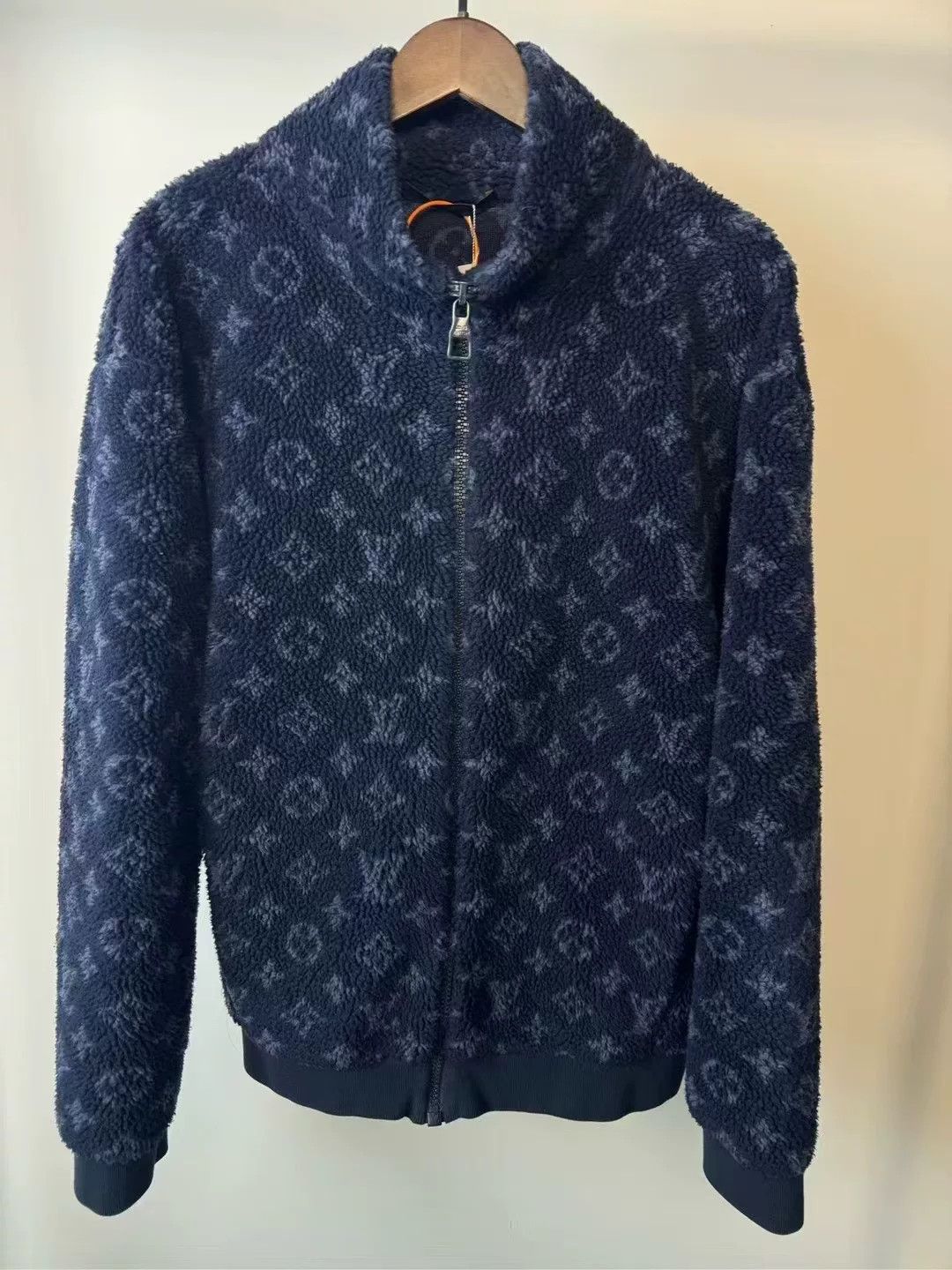 luxury patterned teddy coat by louis vuitton