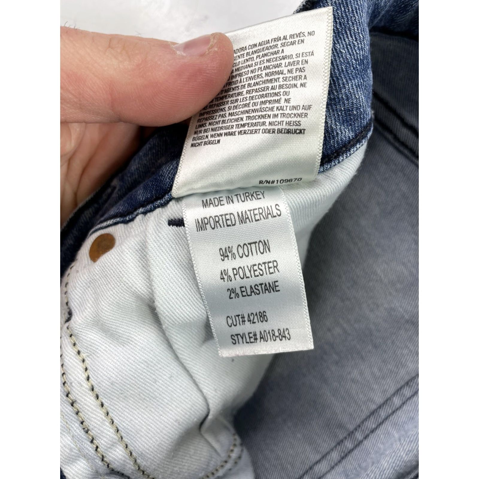 Agolde Womens AGOLDE Sophie Mid rise Ankle Skinny Jeans Distressed Size 25 Size 42" / US 20 - 4 Thumbnail