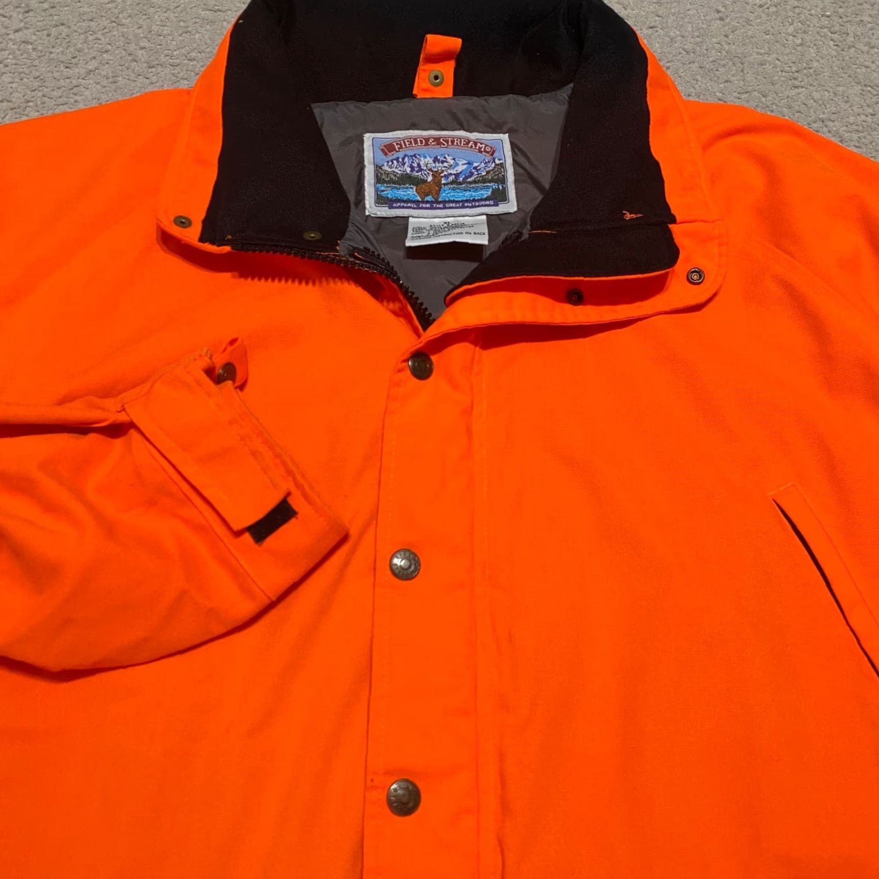 Vintage Field & Stream Jacket Mens XL Outdoor Windbreaker Orange Full Zip Waterproof Outdoor Size US XL / EU 56 / 4 - 5 Thumbnail