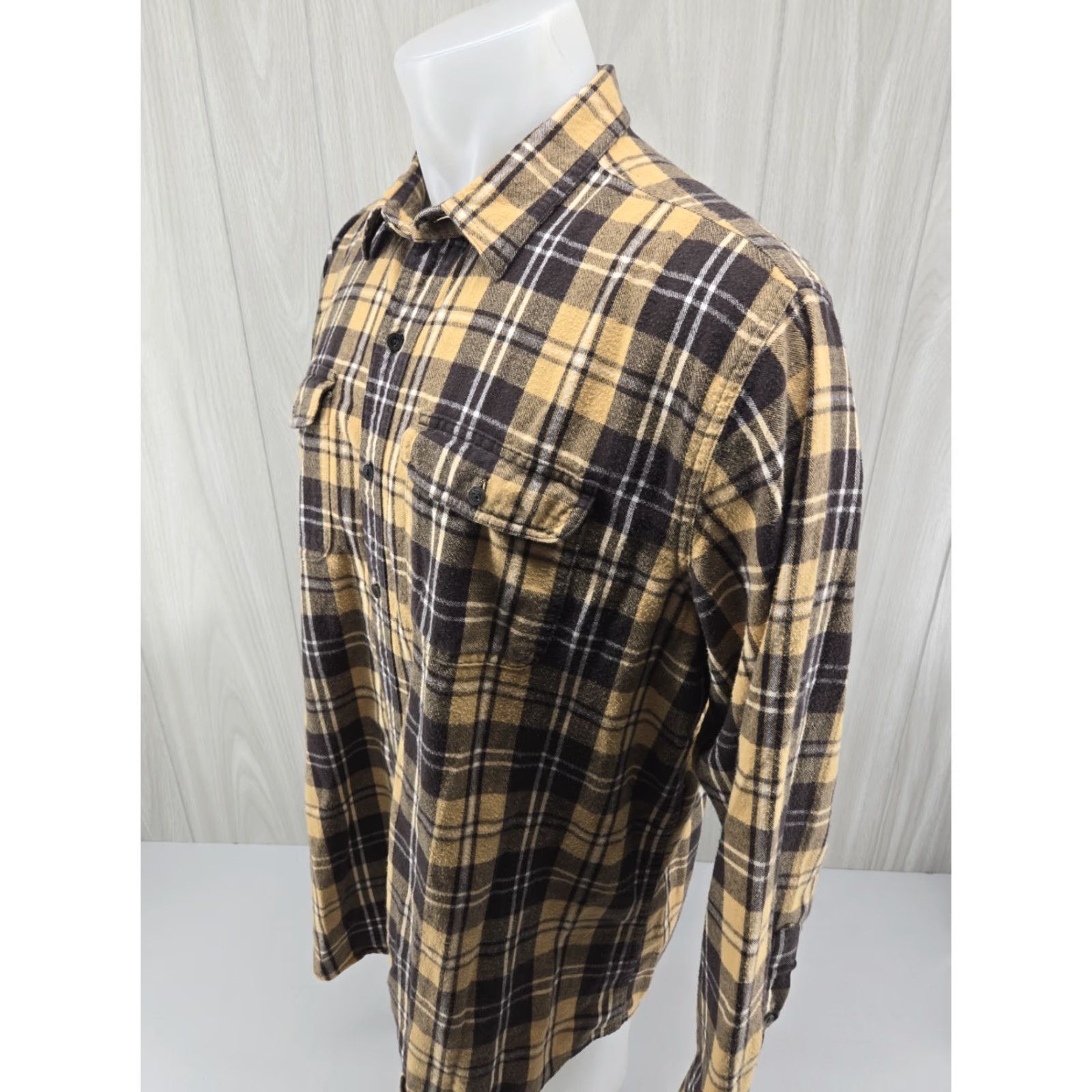 Vintage VINTAGE LL Bean Shirt Mens XL-Reg Flannel Slightly Fitted Yellow Cotton Plaid Size US XL / EU 56 / 4 - 4 Thumbnail