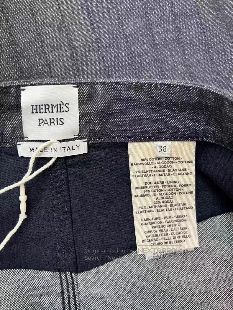 Hermes Hermes Solid color denim skirt Size 25" / US 0 / IT 36 - 4 Thumbnail