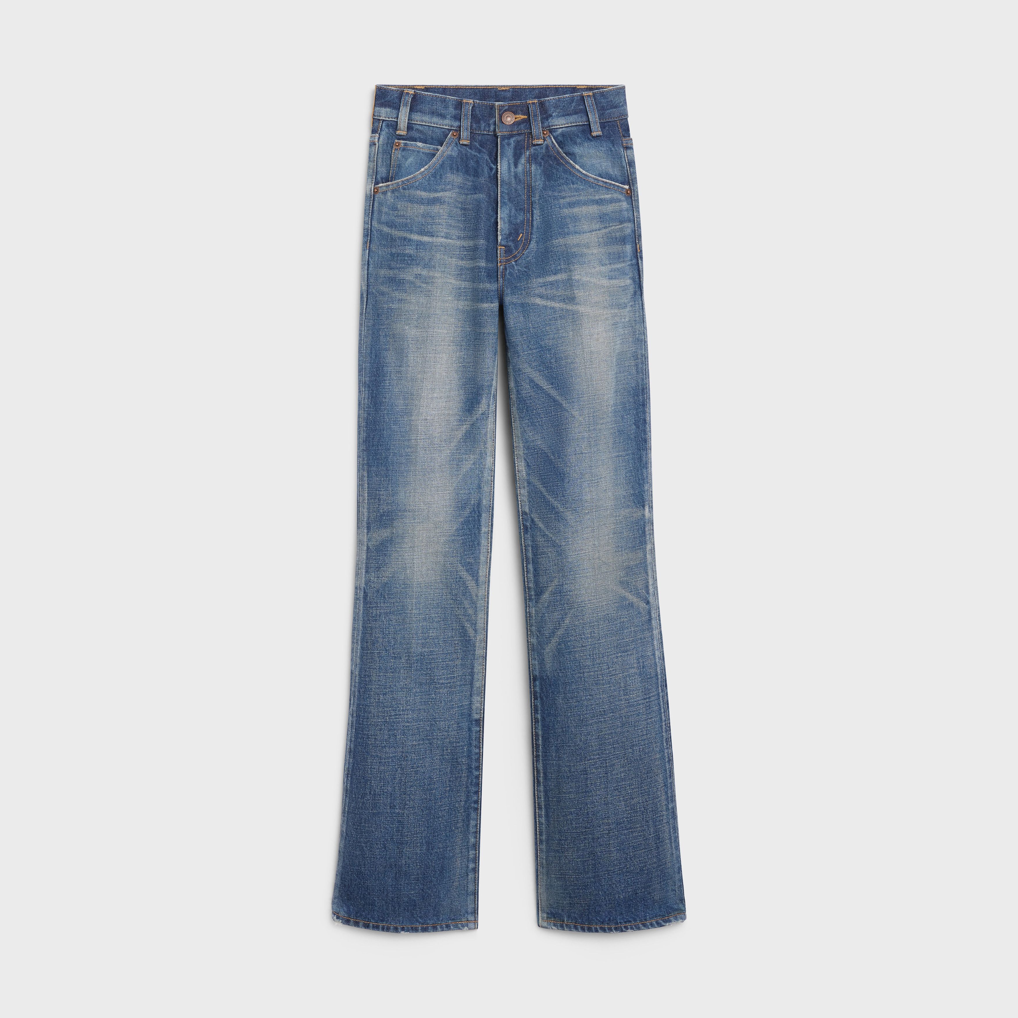 Celine o1bcso1str0925 2N557365M Flared Jeans in Blue Size 25" / US 0 / IT 36 - 1 Thumbnail