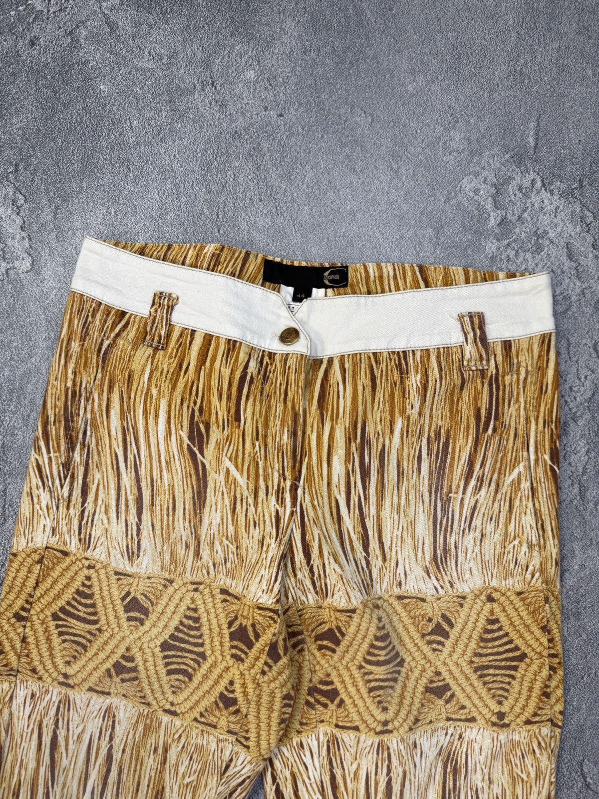Just Cavalli 00s Just Cavalli Mozaic Over Printed Denim Jeans Size 30" / US 8 / IT 44 - 3 Thumbnail