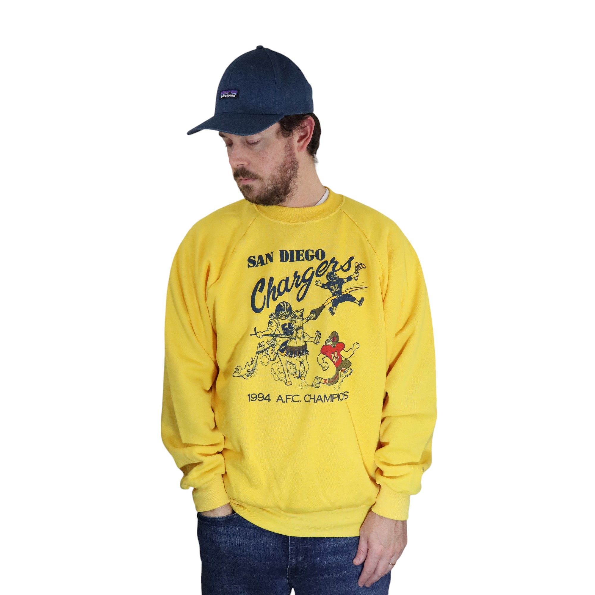 NFL × Vintage Vintage 1994 San Diego Chargers AFC Champions Sweatshirt 90s Size US XXL / EU 58 / 5 - 1 Thumbnail