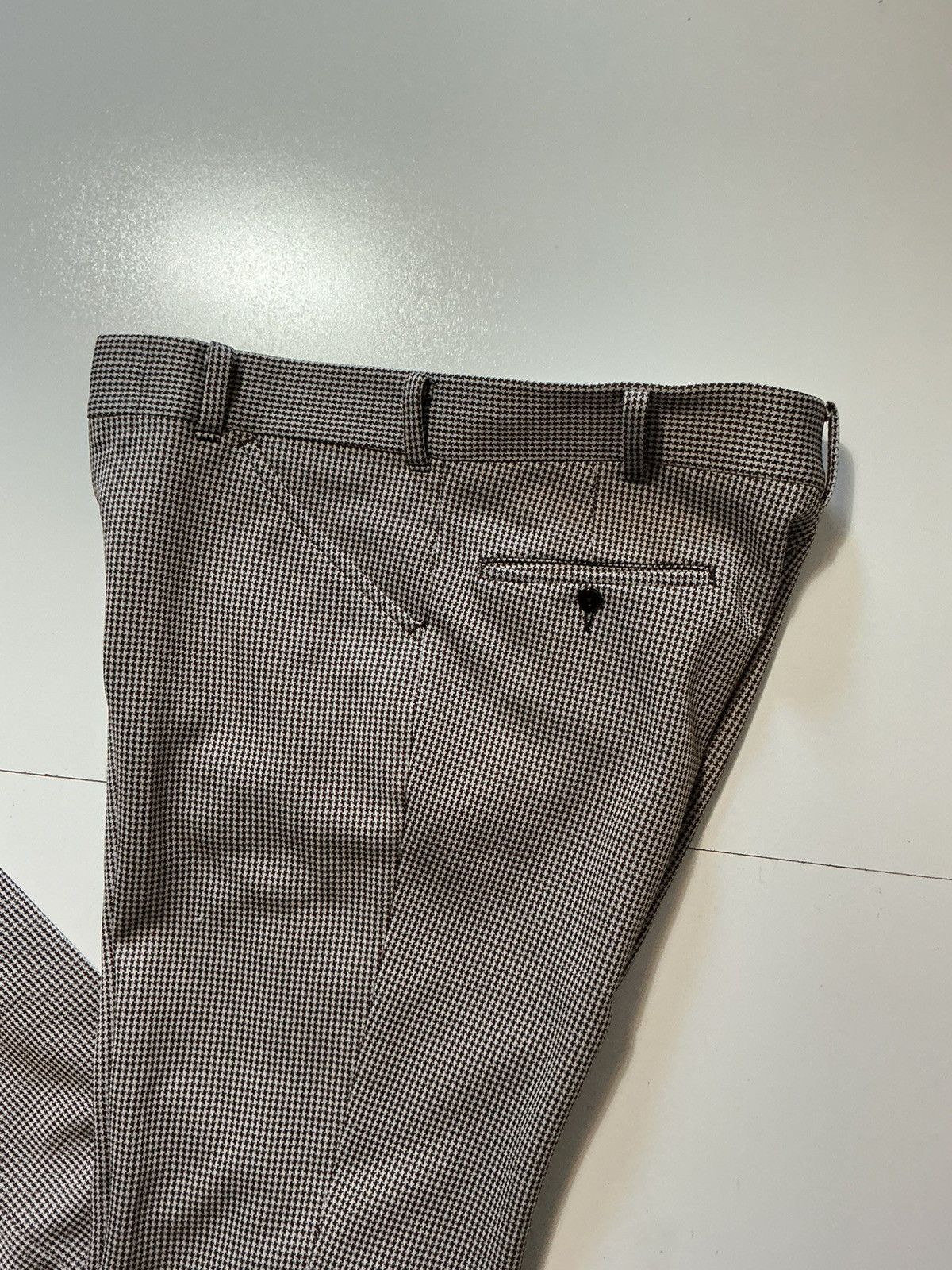 Vintage Vintage 70s Houndstooth Talon Polyester Disco Flare Pants Size US 34 / EU 50 - 12 Thumbnail