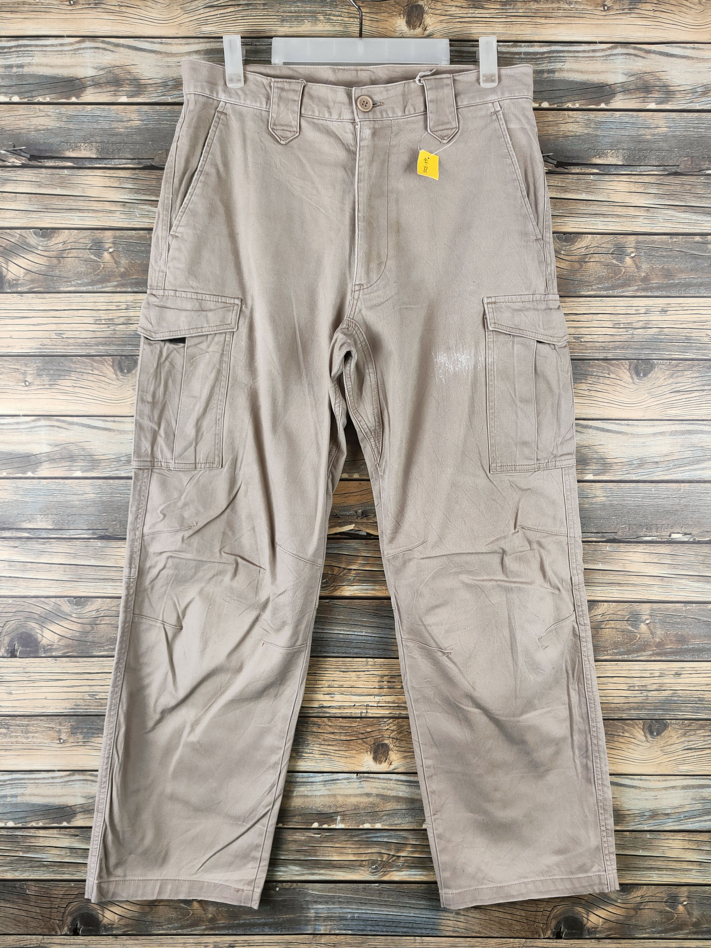 Japanese Brand DL Japanese Brand Beige Multipocket Cargo Pants #46-325 Size US 33 - 1 Thumbnail