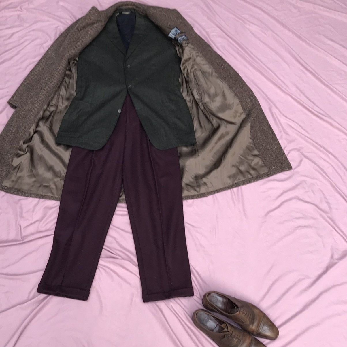 Hugo Boss PURE CASHMERE HUGO BOSS WOVEN HERRINGBONE BLAZER Size 50R - 4 Thumbnail