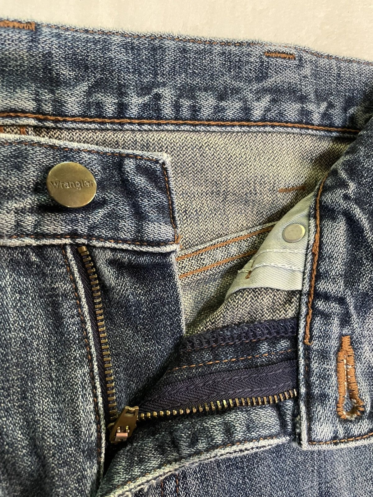 Japanese Brand Vintage Wrangler Japanese Brand Distressed Faded Size US 33 - 6 Thumbnail