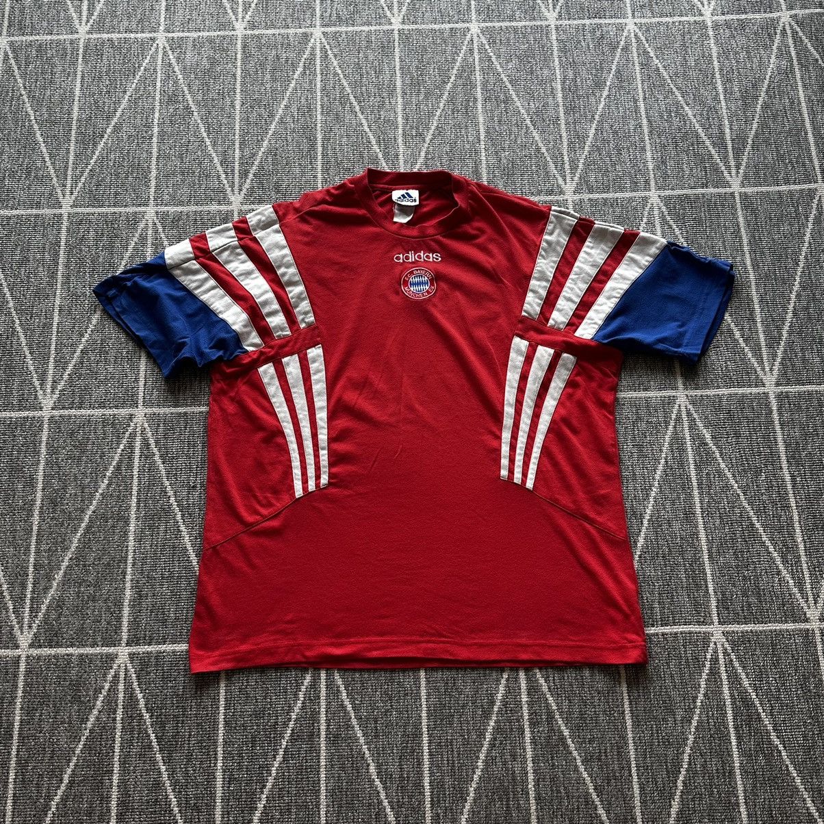Adidas vintage adidas bayern monachium 90s training tee Size US L / EU 52-54 / 3 - 1 Thumbnail